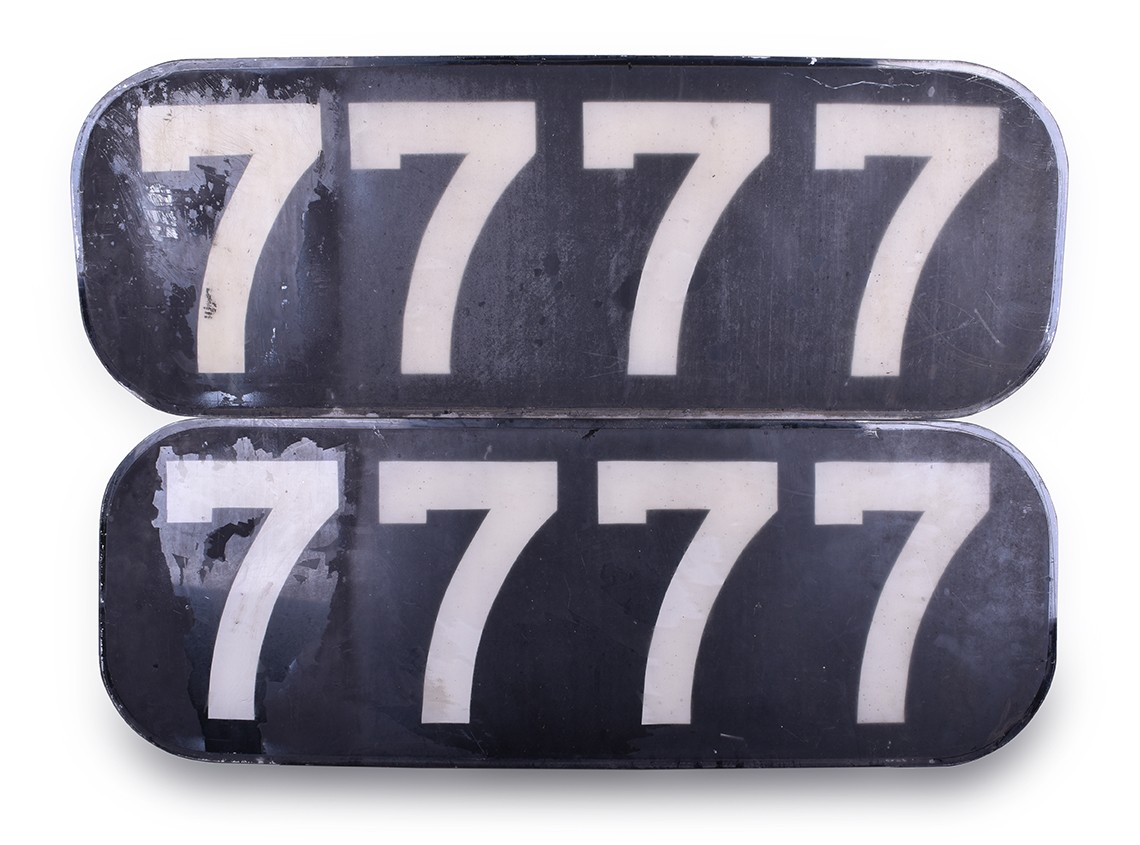 51 - Conrail / Penn Central / Chicago, Missouri & Western GP38 #7777 Locomotive Number Board Pair thumbnail