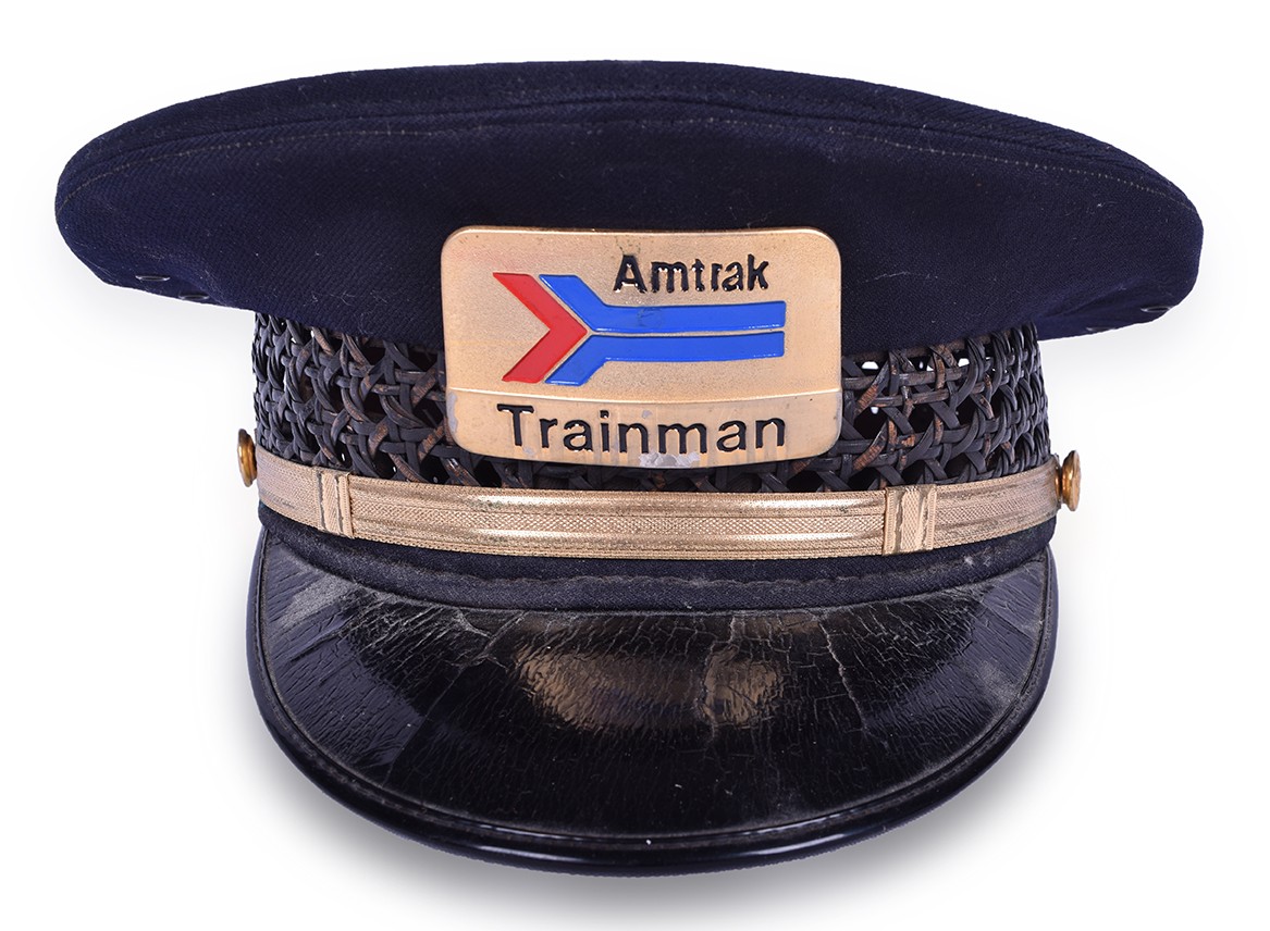 53 - Amtrak Trainman Hat w/ Santa Fe Buttons thumbnail