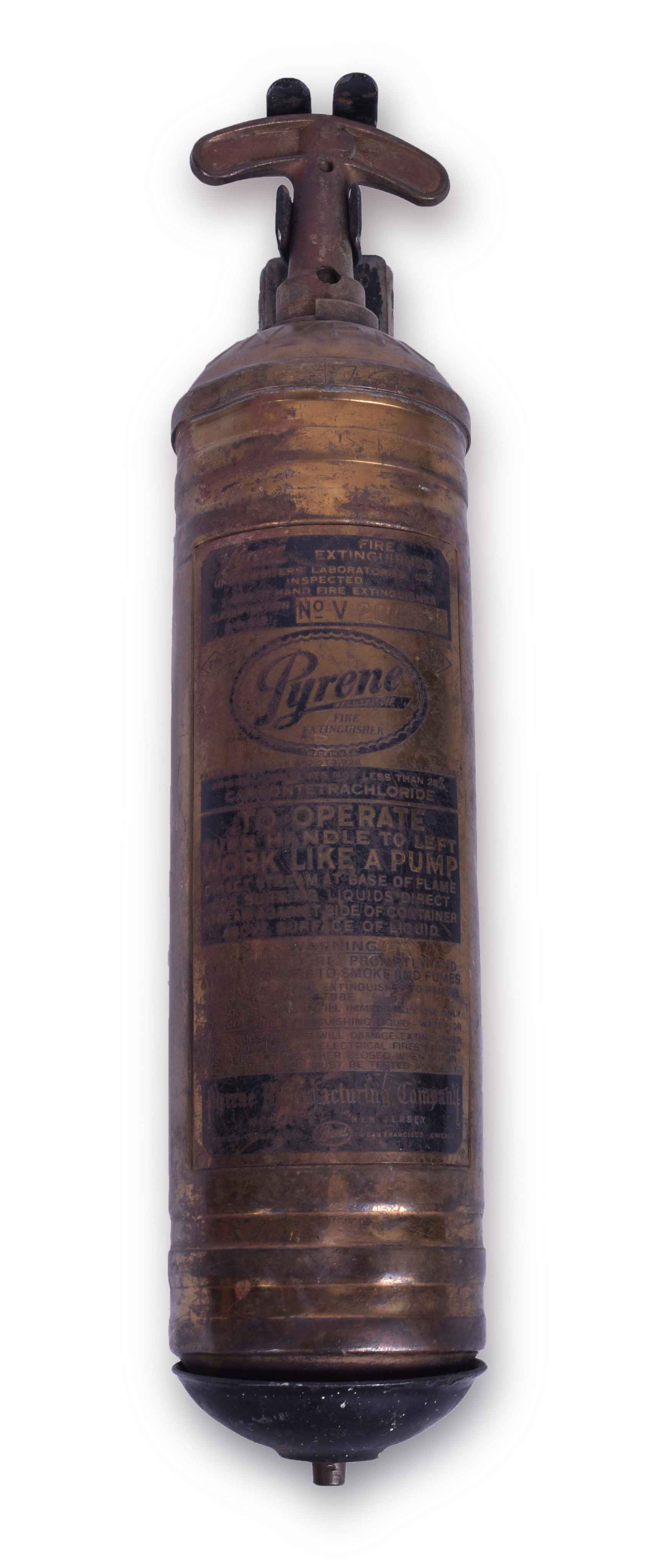 62 - Union Pacific Railroad Brass Pyrene Fire Extinguisher thumbnail