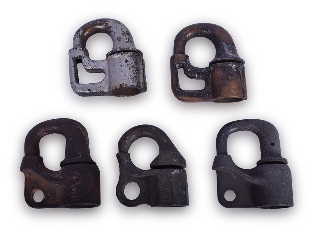 71 - Group of Five Railroad Signal Locks - RACO, Western, ASC, Safetran thumbnail