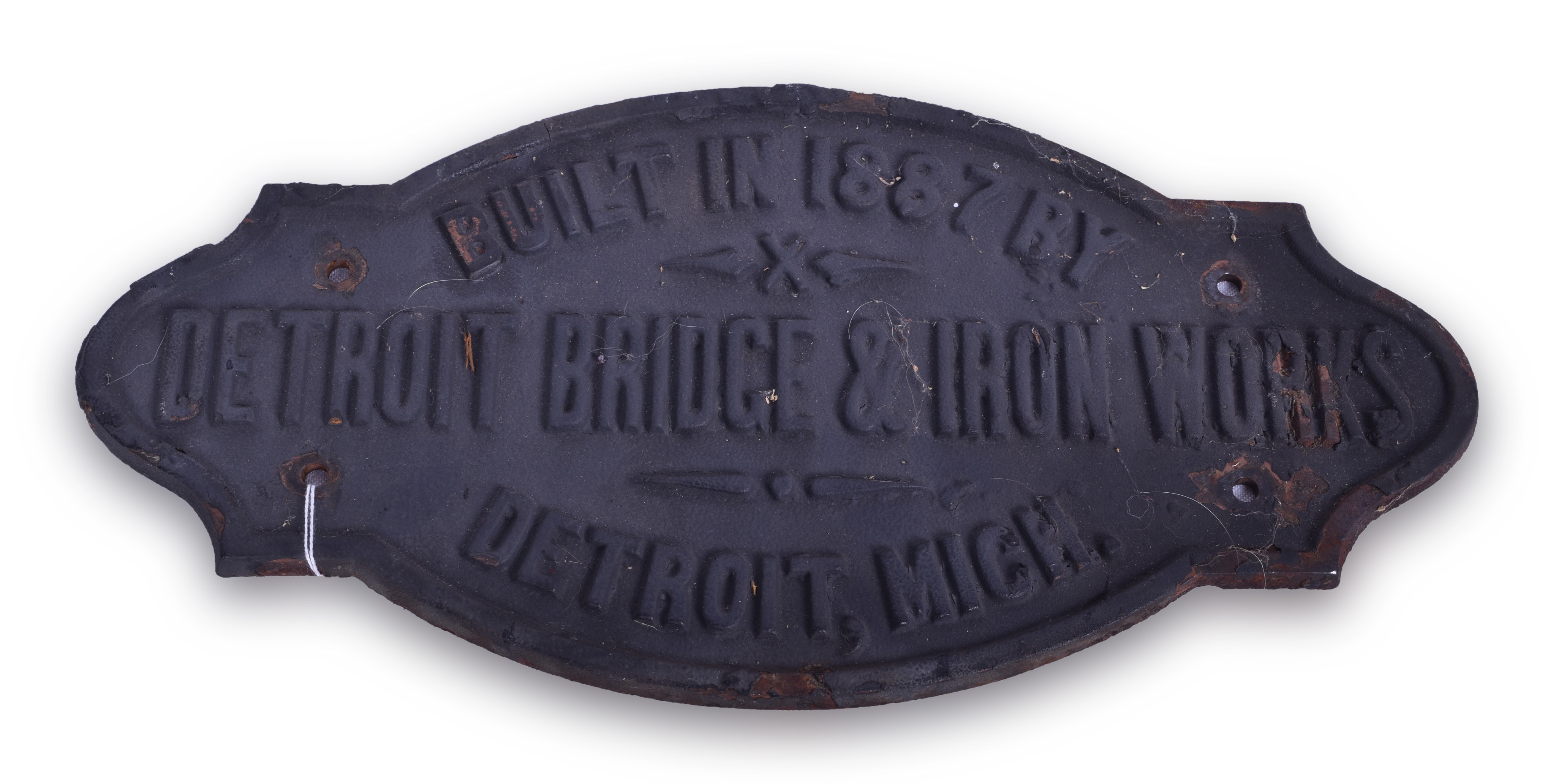 76 - Detroit Bridge & Iron Works 1897 Builders Plate thumbnail