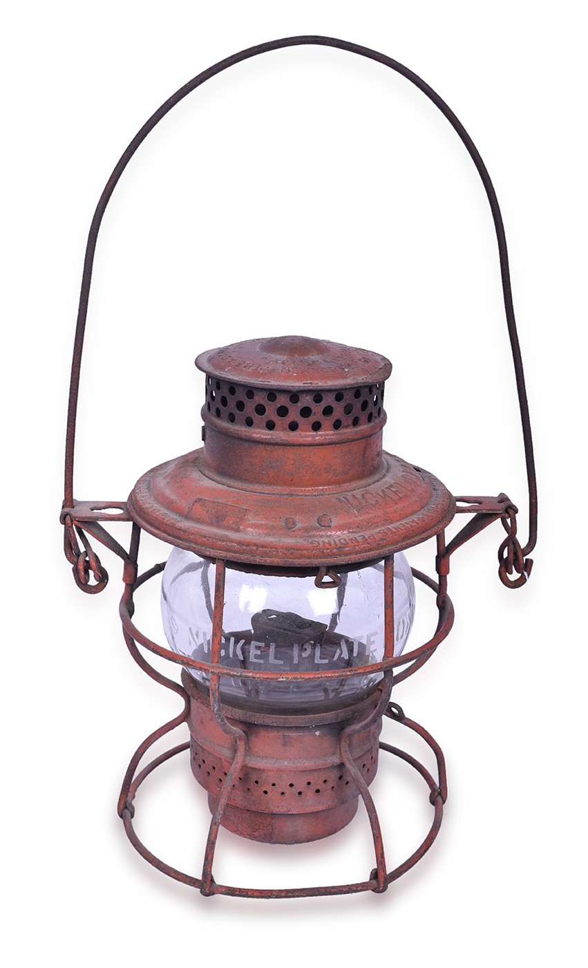 85 - Adlake / Adams and Westlake Kero 200 Nickel Plate Lantern w/ Etched CNX Globe thumbnail