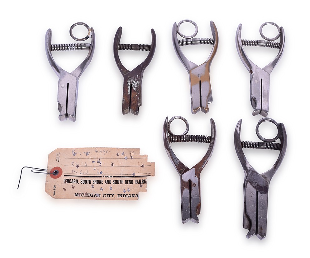 87 - Six Chicago, South Shore, & South Bend Railroad Ticket Punches thumbnail