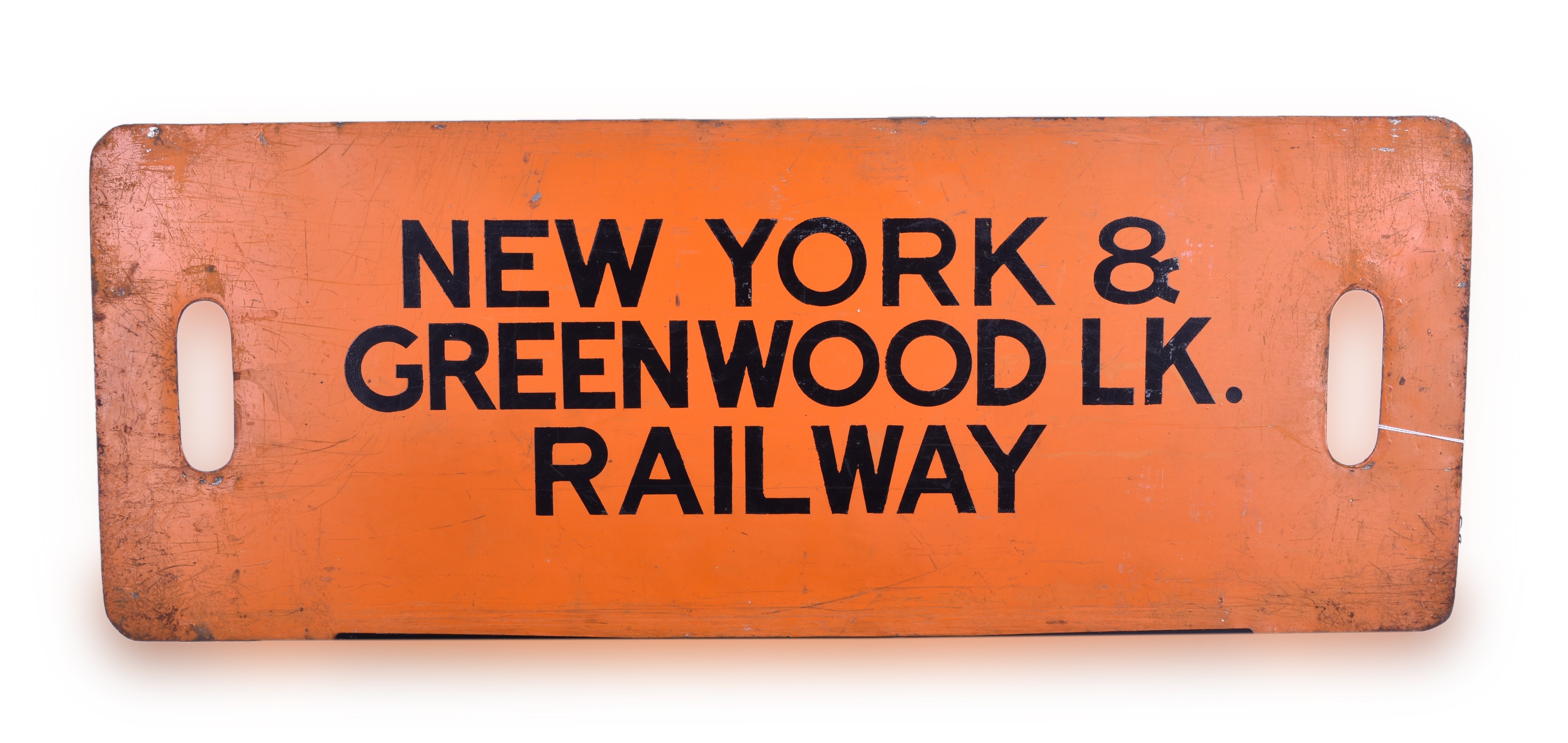 88 - Double Sided New York and Greenwood Lake Railway Gate Sign thumbnail