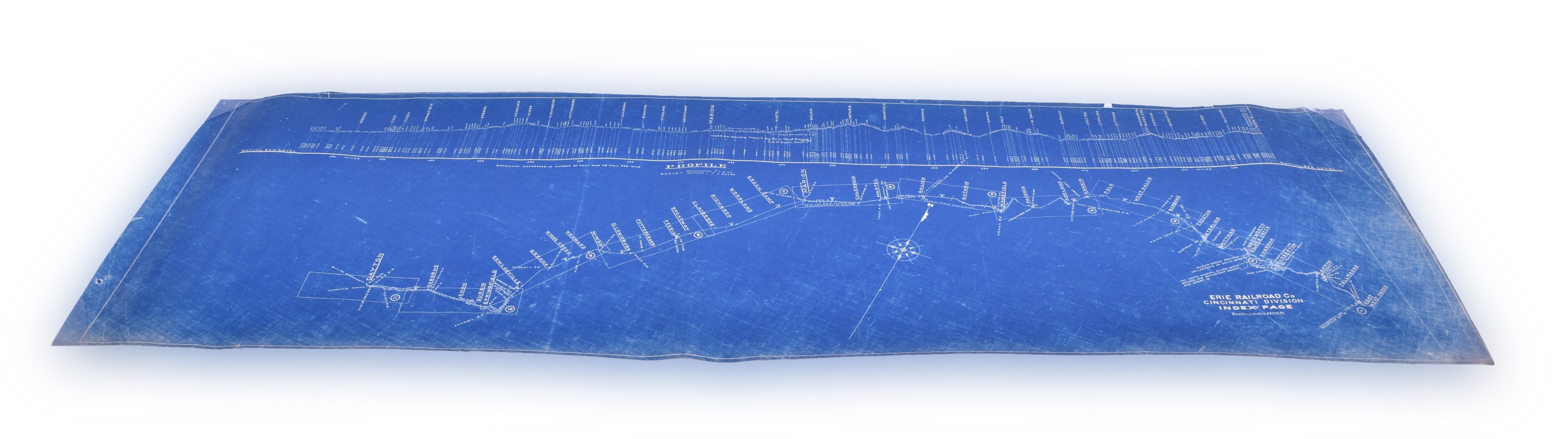 100 - Original Erie Railroad - Cincinnati Division Track Profile Chart thumbnail