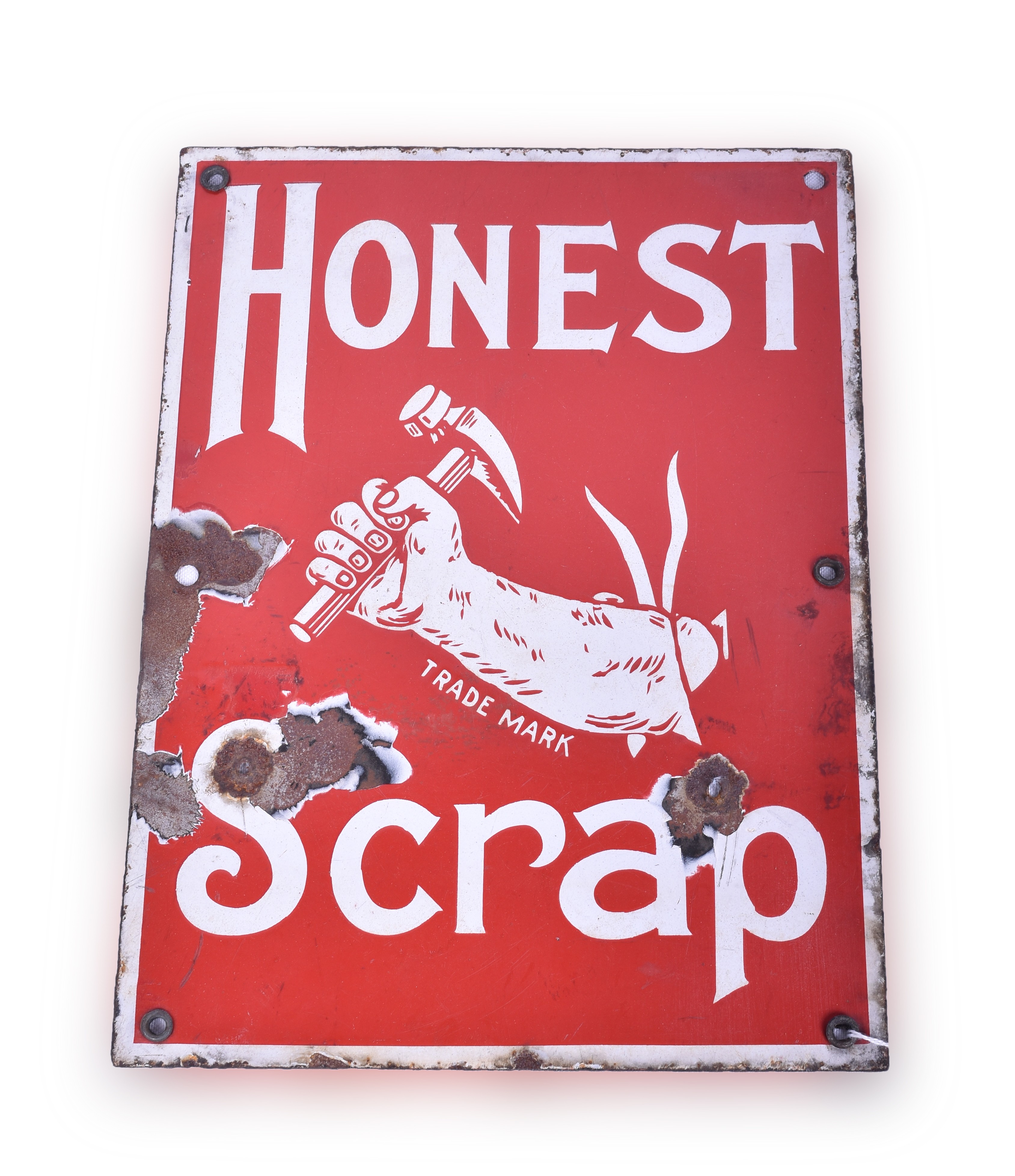 104 - Honest Scrap Tobacco Porcelain Sign thumbnail