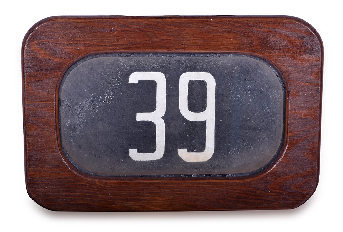 105 - U.S.S. Gary Steel Works SW-8 Switcher #39 Framed Number Board thumbnail