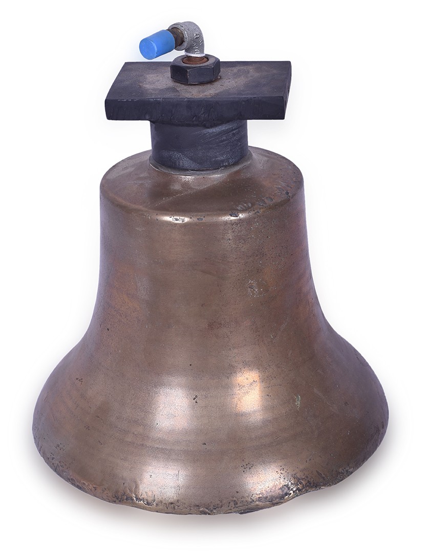 113 - Brass Air Powered Diesel Locomotive Bell - 12 3/4