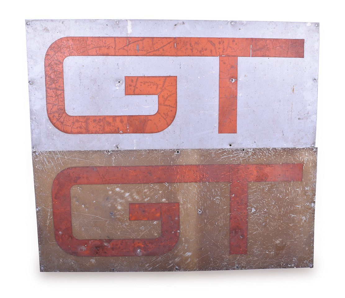 114 - Pair of Grand Trunk Railroad Metal Signs thumbnail