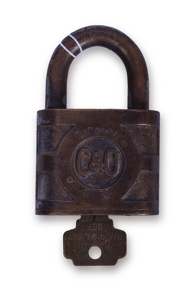 131 - Yale Chesapeake and Ohio Signal Department Brass Railroad Lock thumbnail