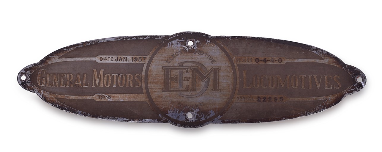 137 - EMD GP10 Illinois Central / Illinois Central Gulf Locomotive Builders Plate SN# 22295 thumbnail