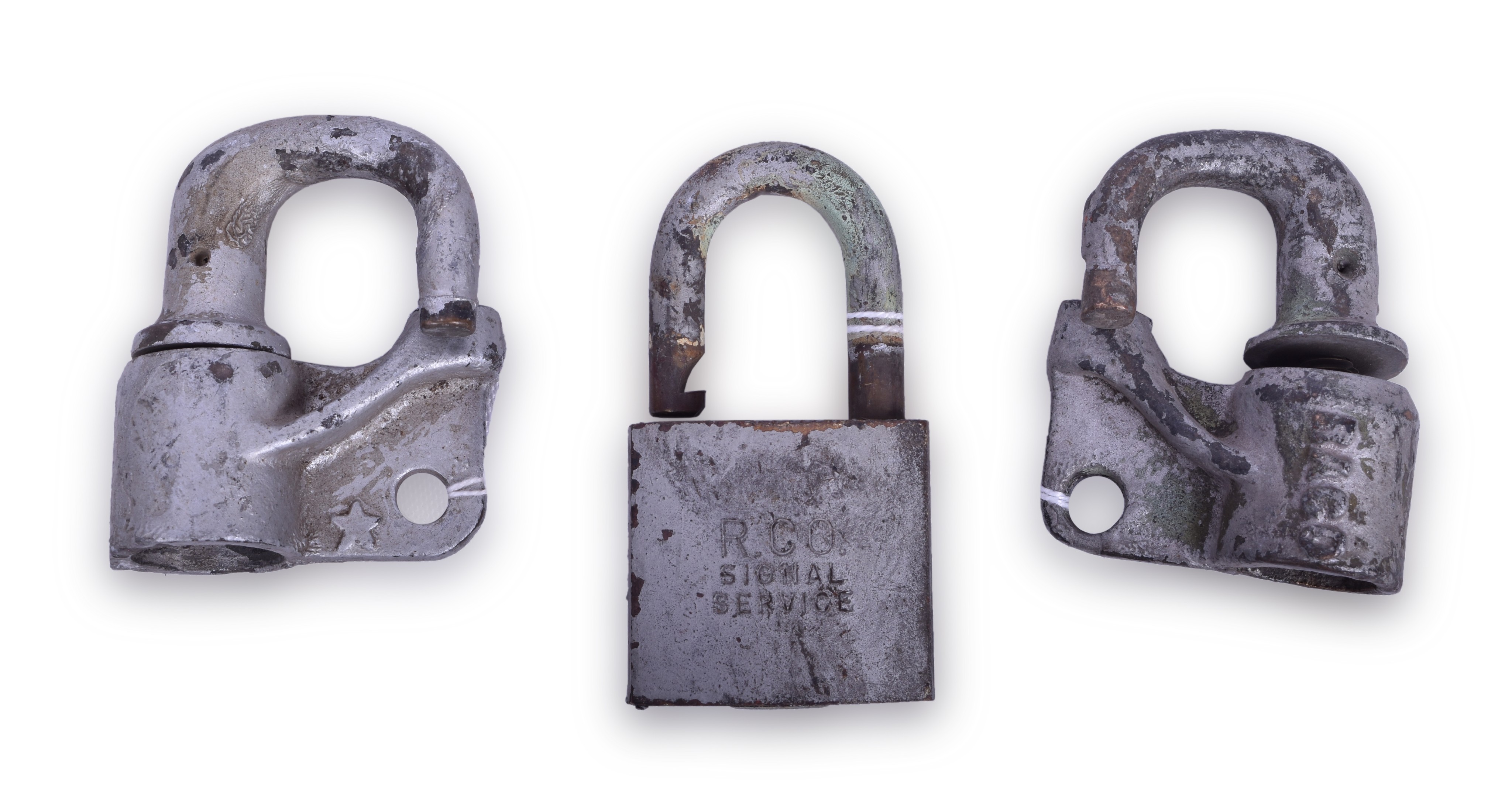 138 - Group of Three Railroad Locks - RACO New York Central and Eagle Reading Co thumbnail