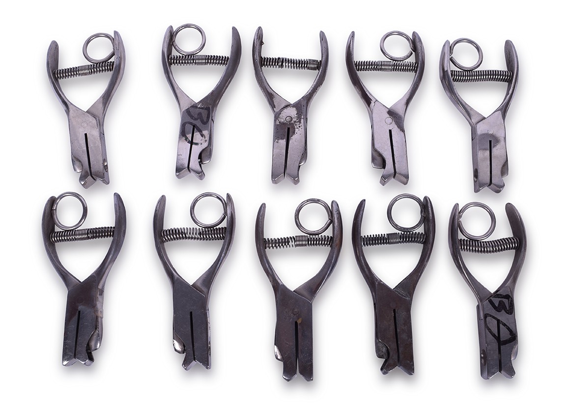 143 - Ten Chicago, South Shore, & South Bend Railroad Ticket Punches thumbnail