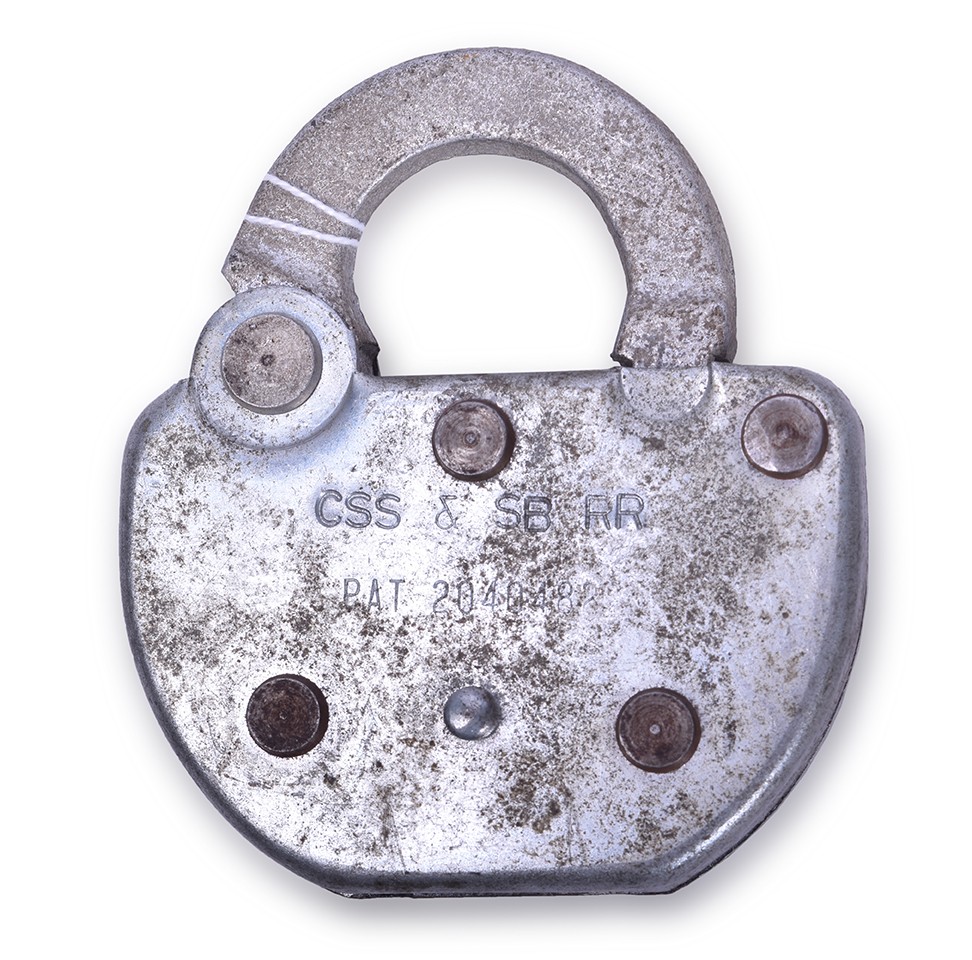 147 - Chicago, South Shore, & South Bend Railroad Adlake Steel Lock w/ Key thumbnail