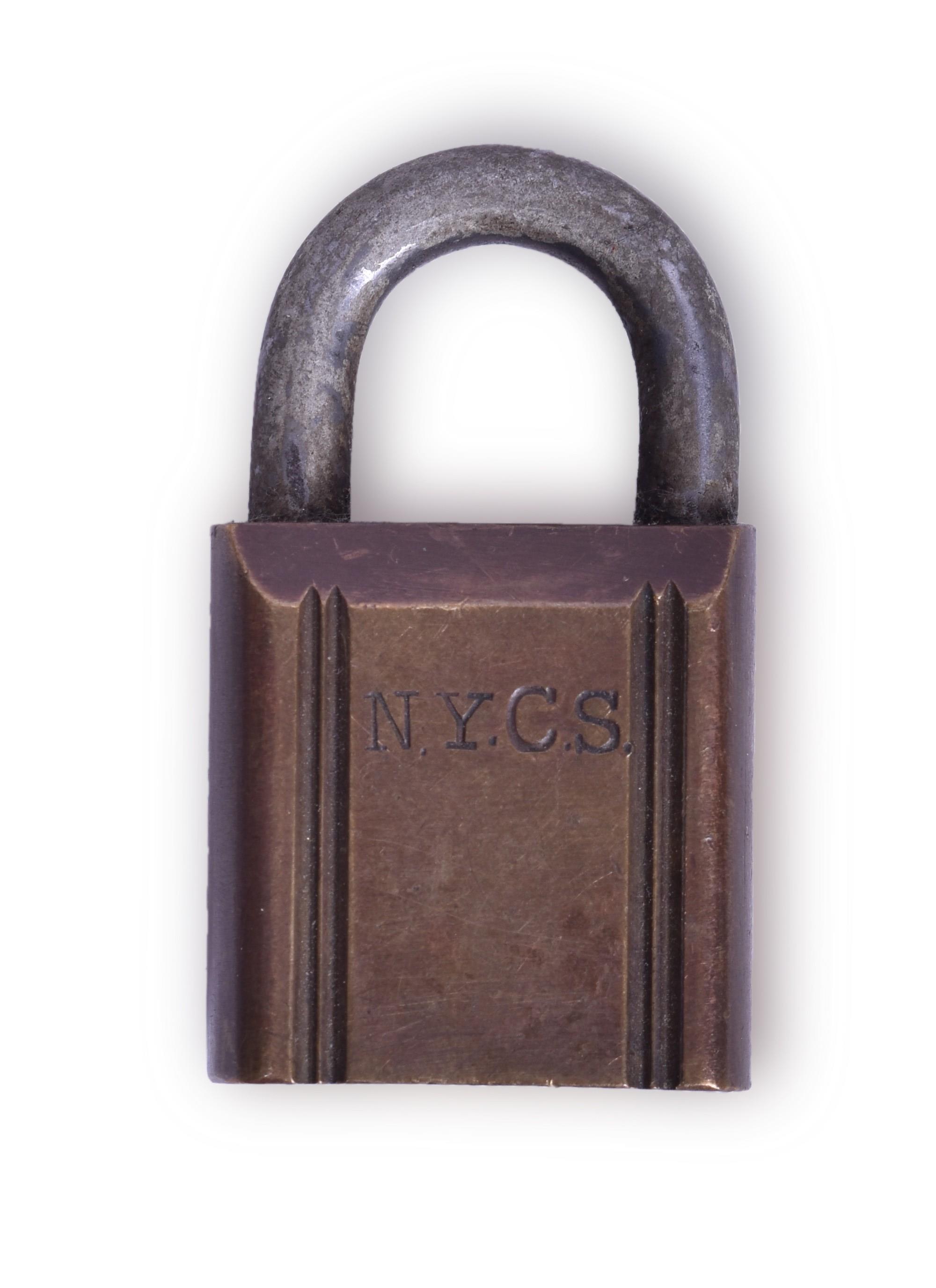 166 - Yale Small Brass New York Central System Signal Lock thumbnail