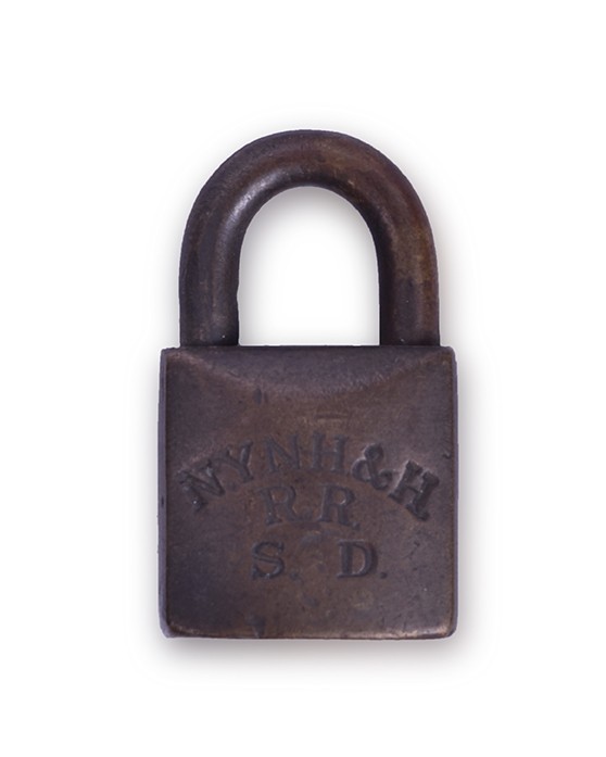 170 - New York, New Haven, & Hartford Small Brass Signal Department Lock thumbnail