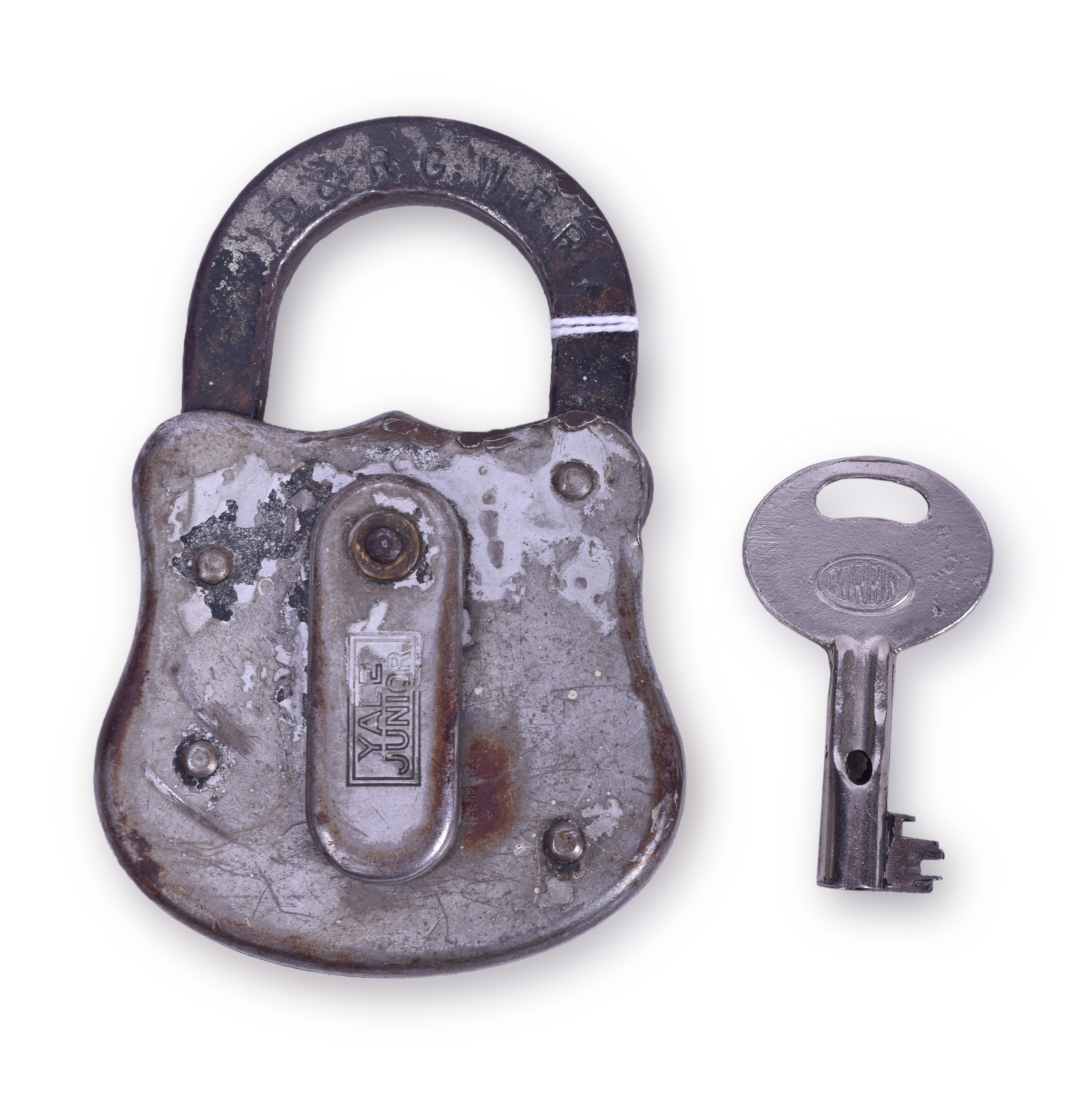 173 - Yale Junior Denver and Rio Grande Western Railroad Lock w/ Corbin Key thumbnail