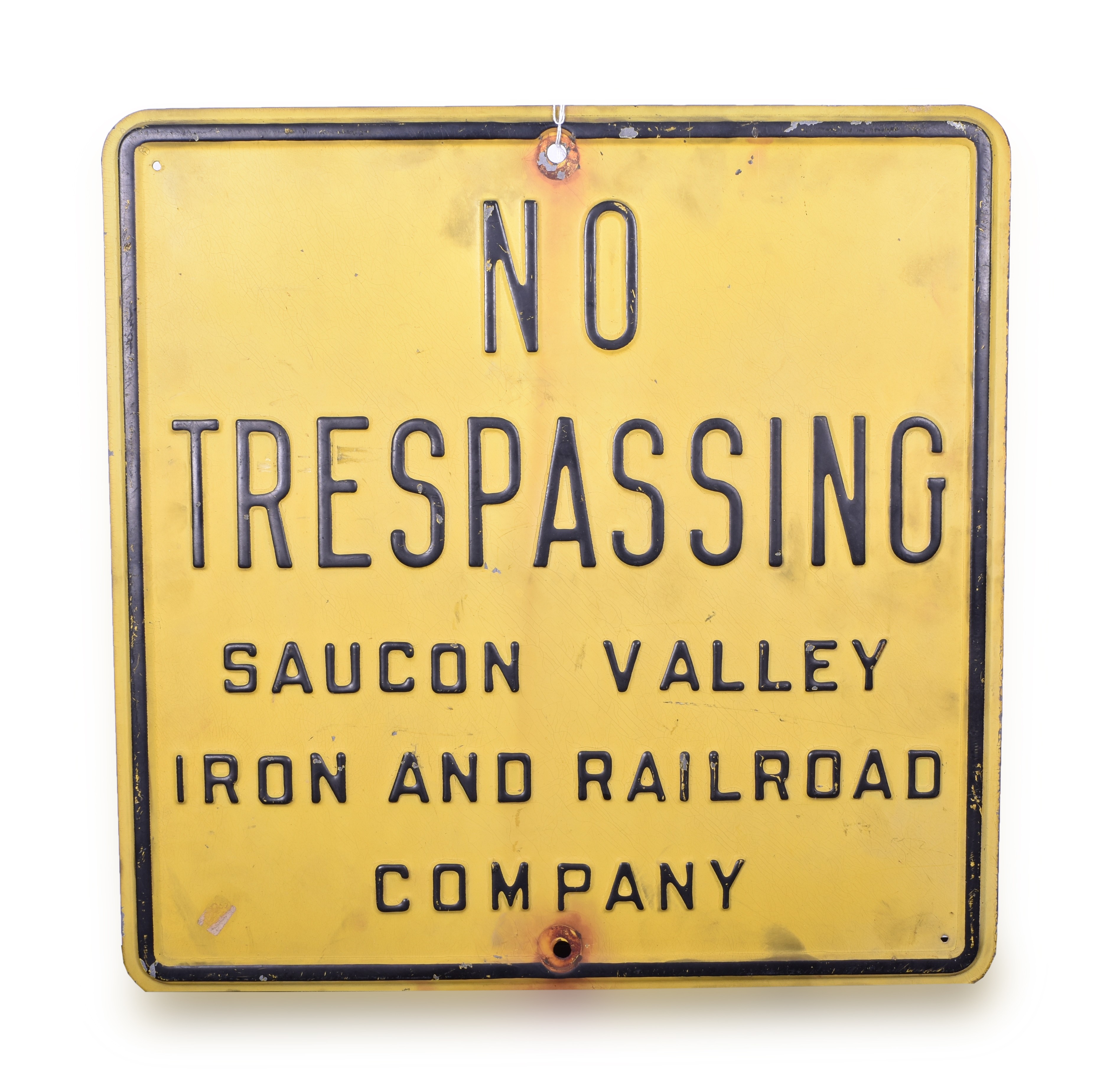 196 - Saucon Valley Iron and Railroad Company No Trespassing Sign thumbnail