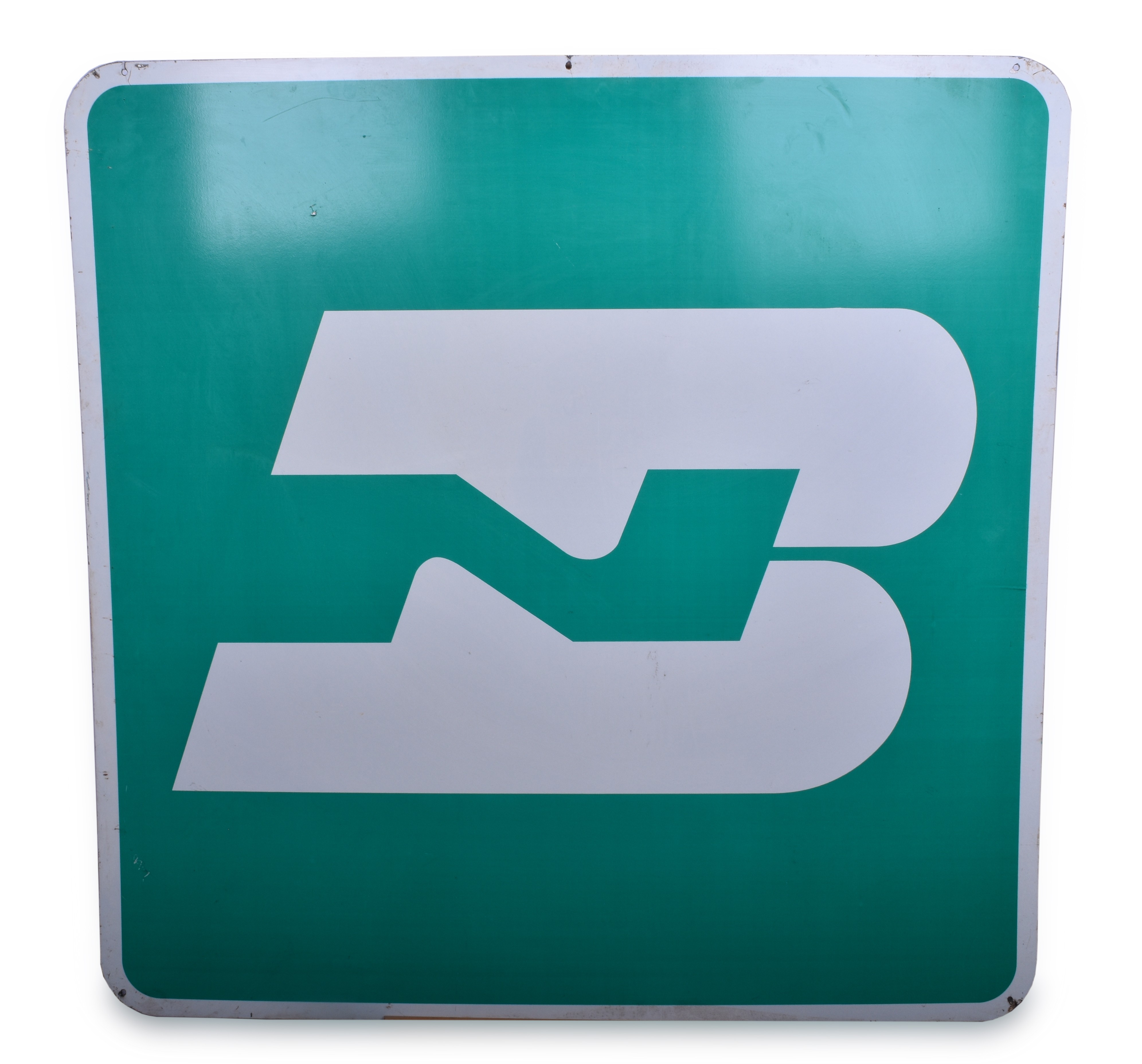 204 - Massive Burlington Northern Railroad DOUBLE SIDED Sign thumbnail