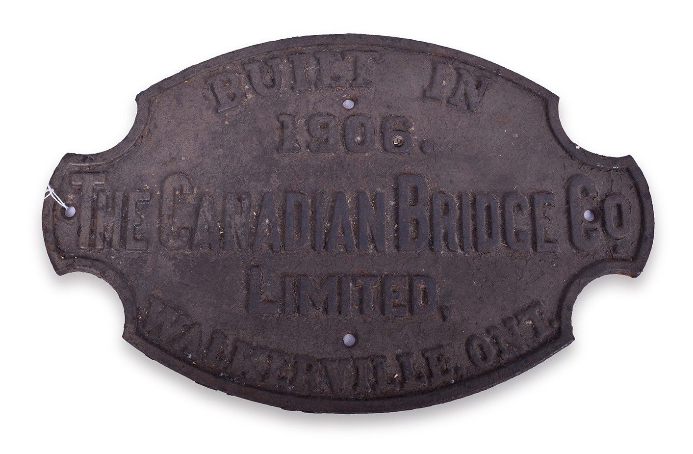 206 - Canadian Bridge Company 1906 Cast Iron Builders Plate thumbnail