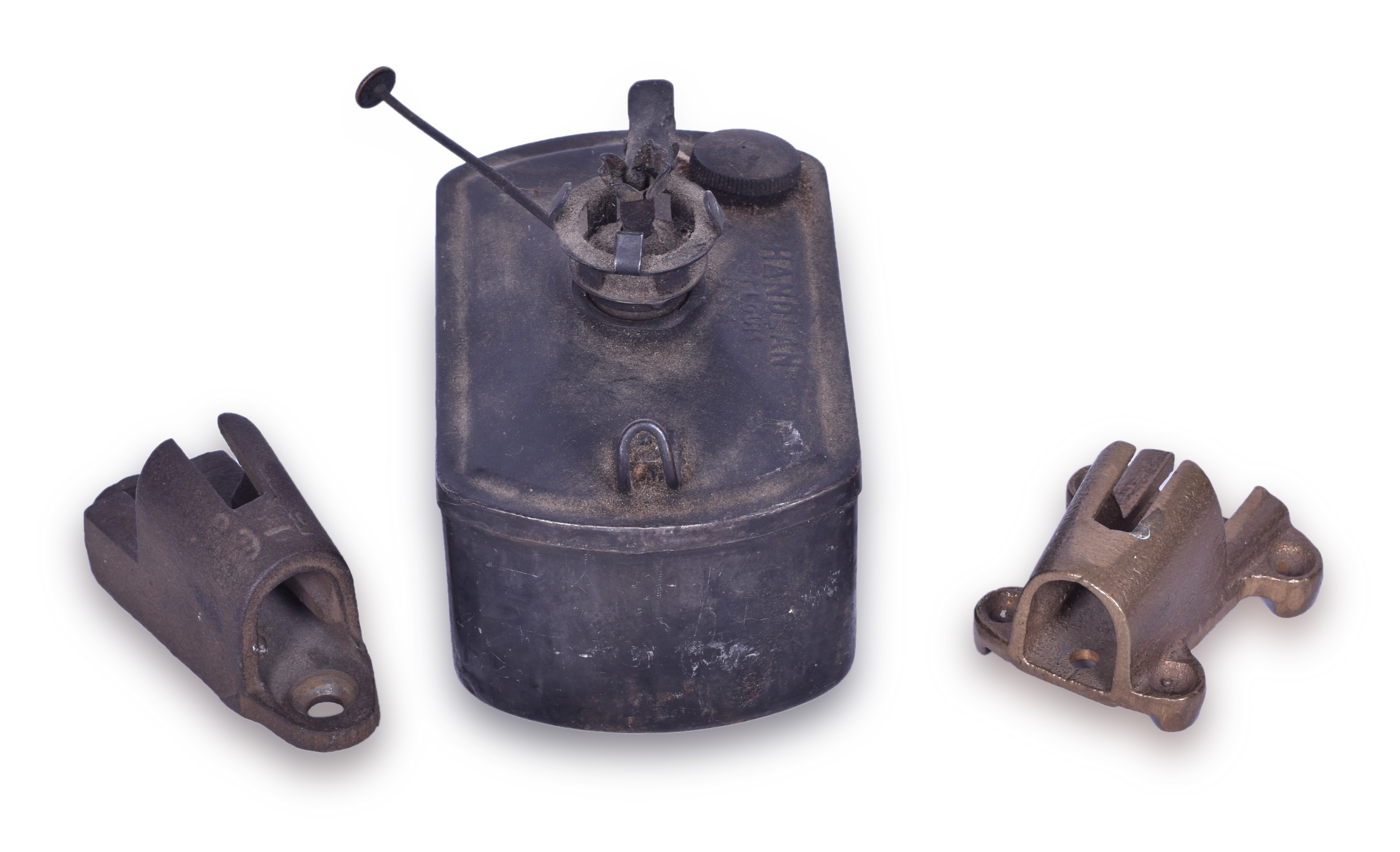 233 - Armspear Pennsylvania Lantern, Handlan Burner Pot, and Two Marker Lantern Mounting Brackets thumbnail