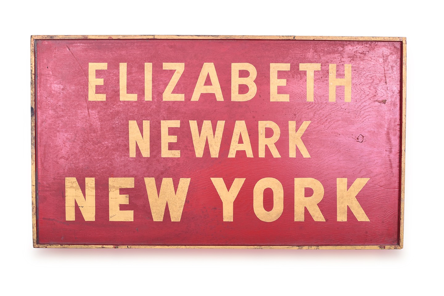 260B - Pennsylvania Railroad Wooden Gate Sign - Elizabeth - Newark - New York thumbnail