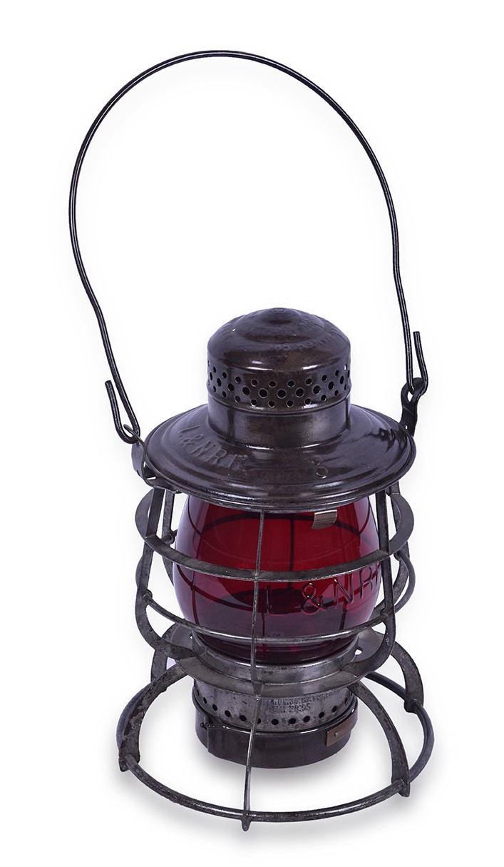 274 - Armspear No. 3 Louisville and Nashville Double Guard Lantern w/ Red Cast Globe thumbnail