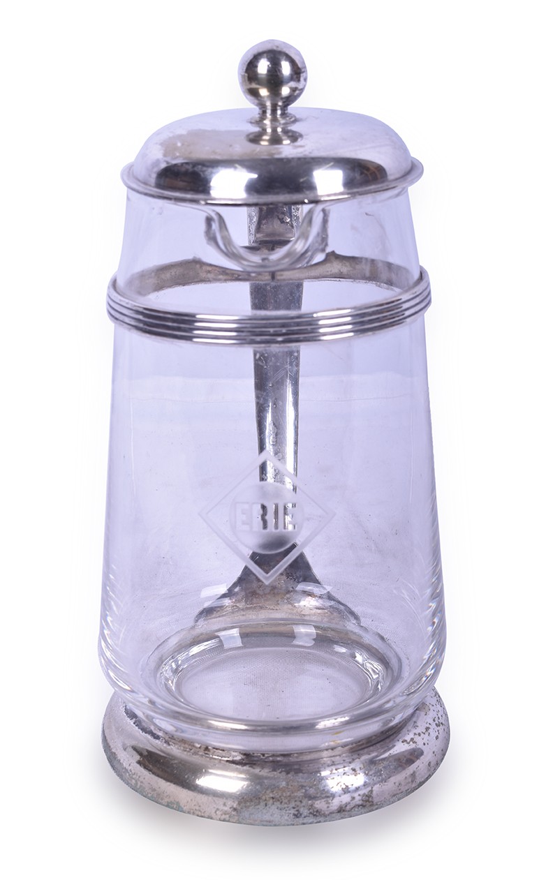 277 - Erie Railroad Carafe w/ Etched Diamond Logo thumbnail