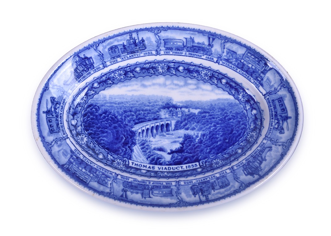 283 - Baltimore and Ohio Centenary / Colonial Lamberton Thomas Viaduct Platter thumbnail