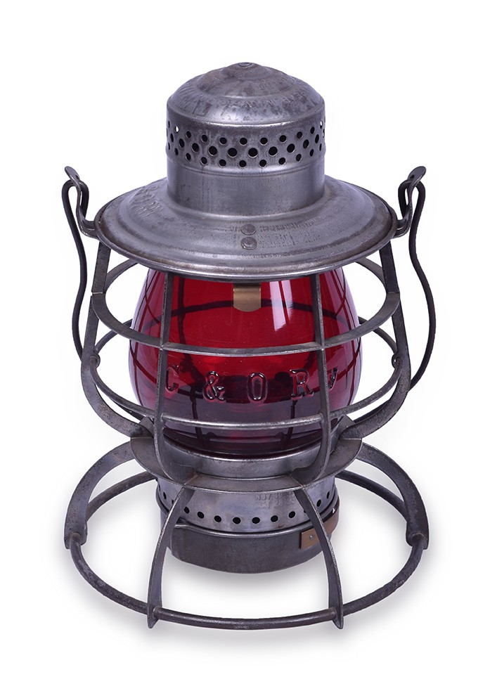 290 - Armspear No. 3 Chesapeake and Ohio Double Guard w/ Red Cast Globe thumbnail