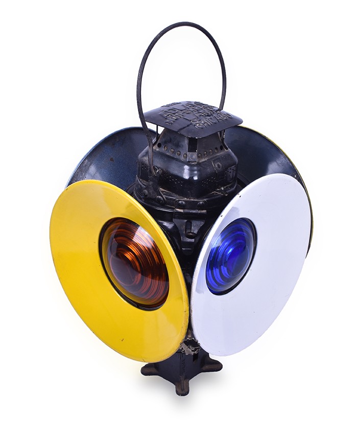 344 - Adams & Westlake Switch Lamp w/ Yellow and White Day Targets thumbnail