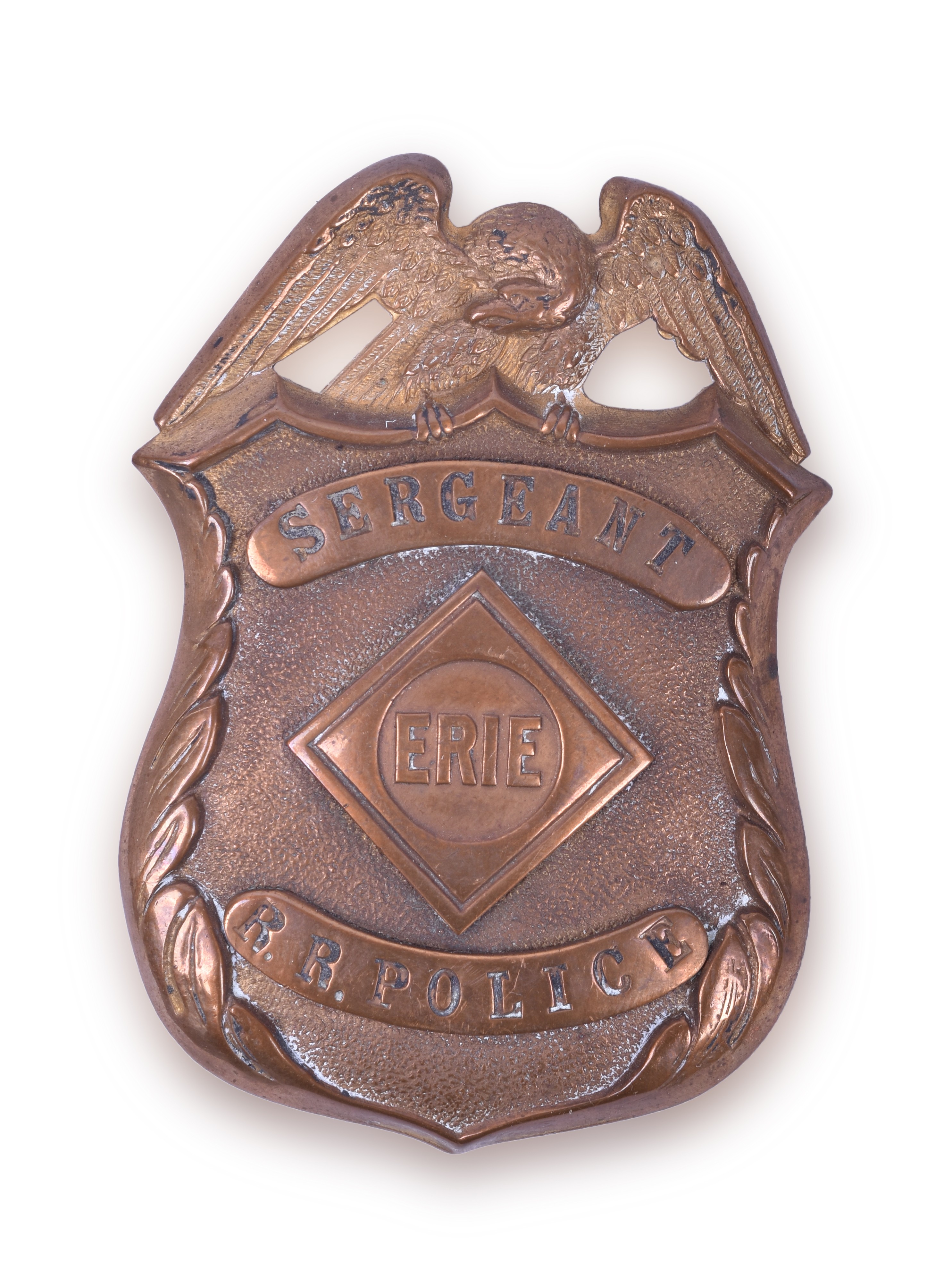 351 - Erie Railroad Sergeant Police Breast Badge thumbnail