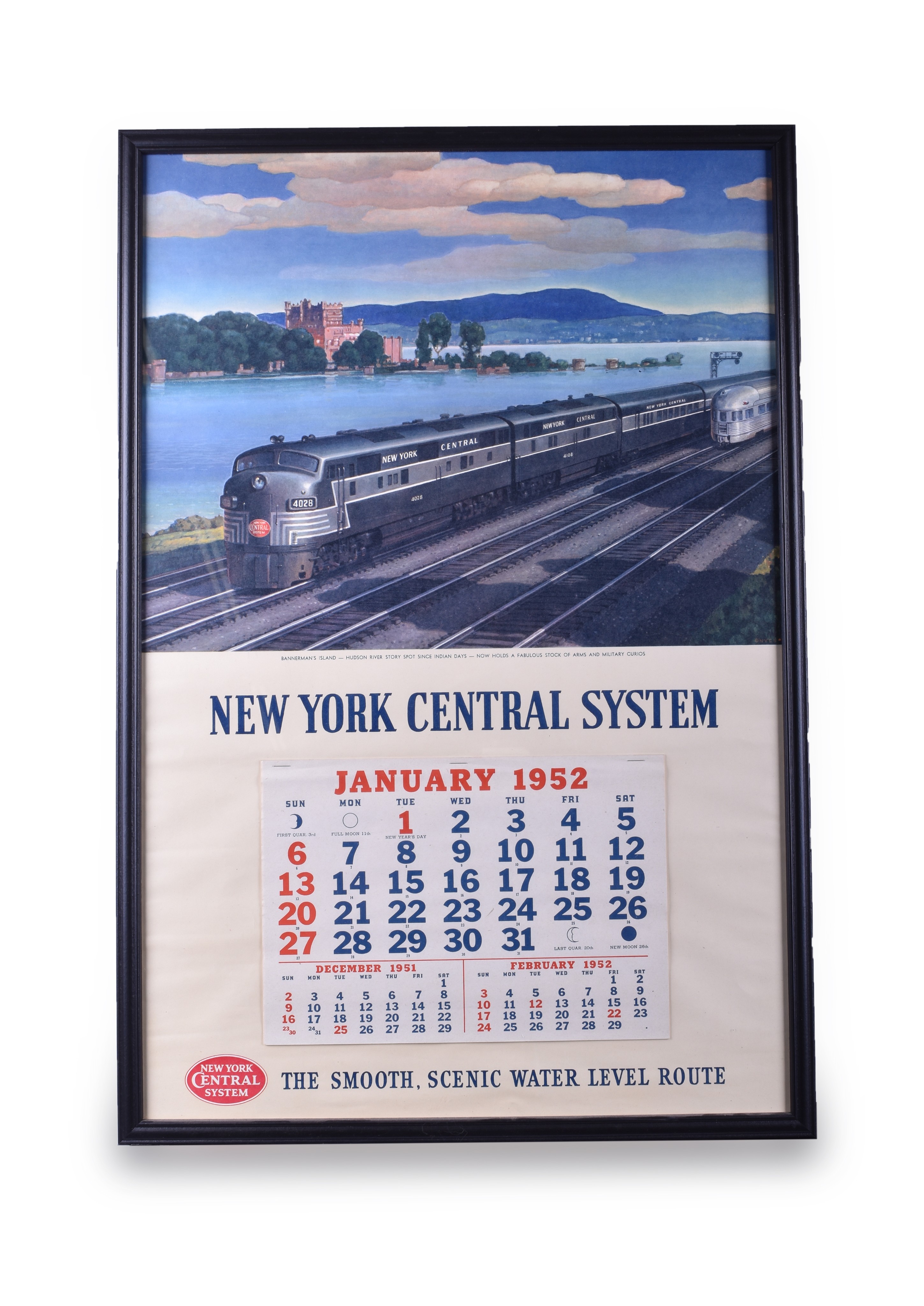 364 - Framed Unused New York Central 1952 Calendar thumbnail