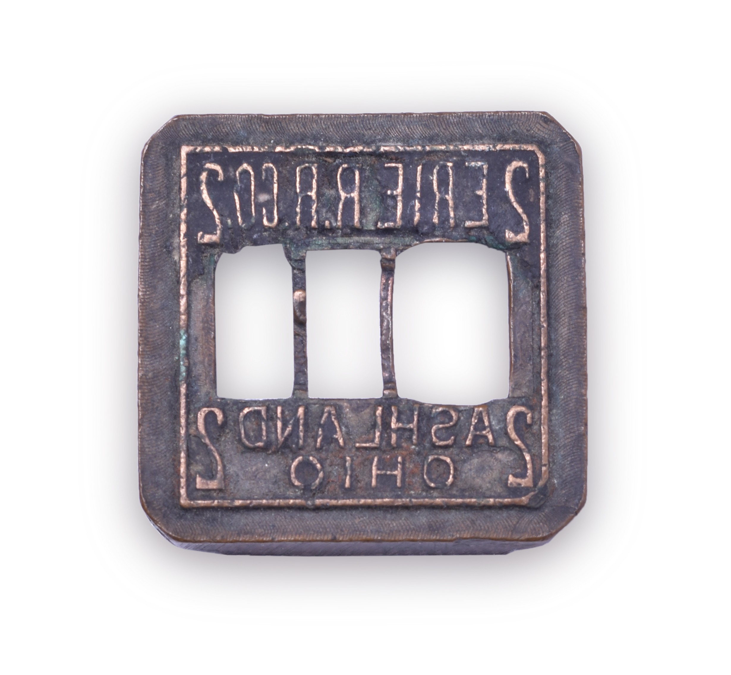 369 - Erie Railroad Ashland, Ohio Ticket Dater Die thumbnail