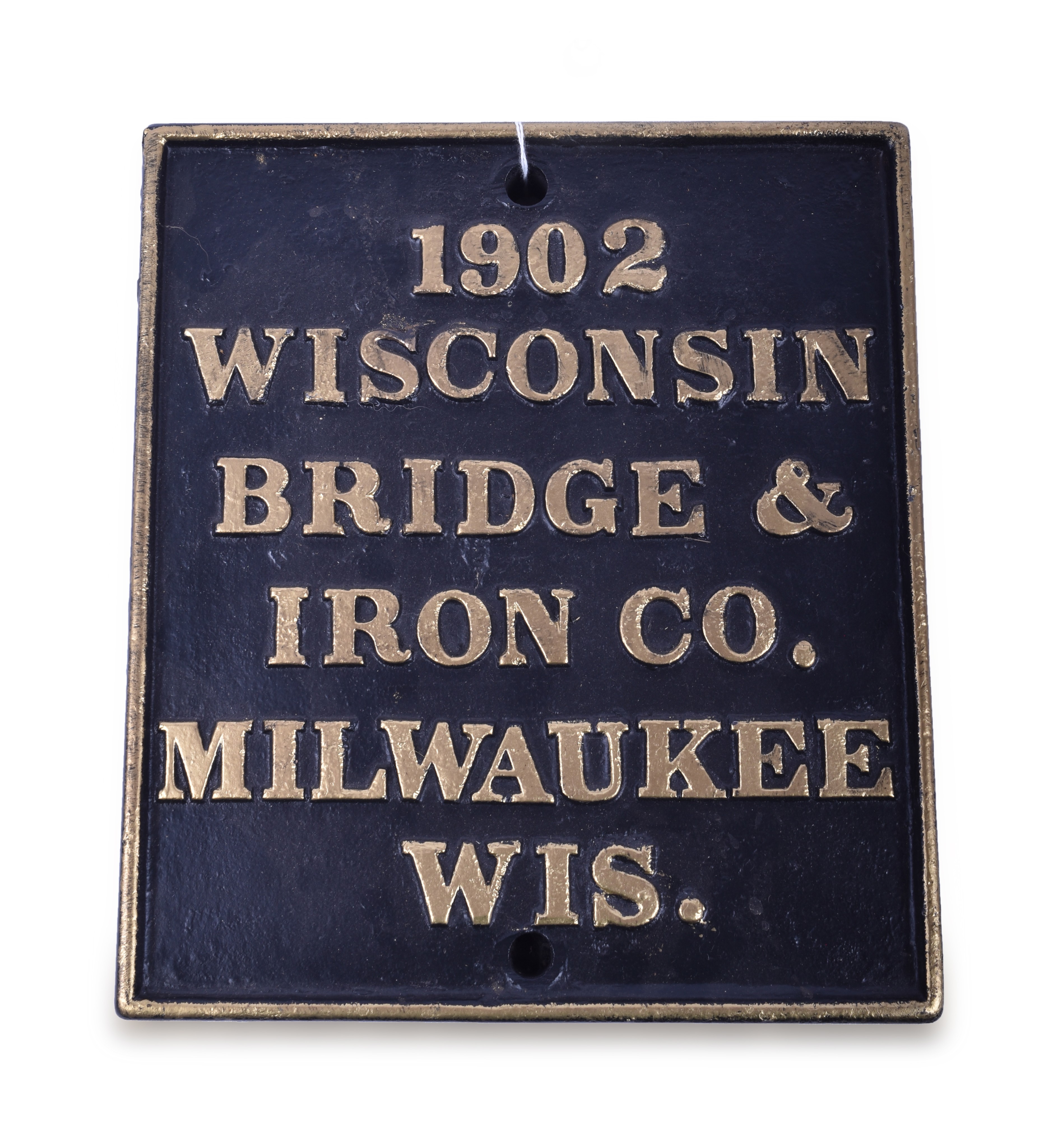 370 - Wisconsin Bridge and Iron Co. 1902 Bridge Builders Plate thumbnail