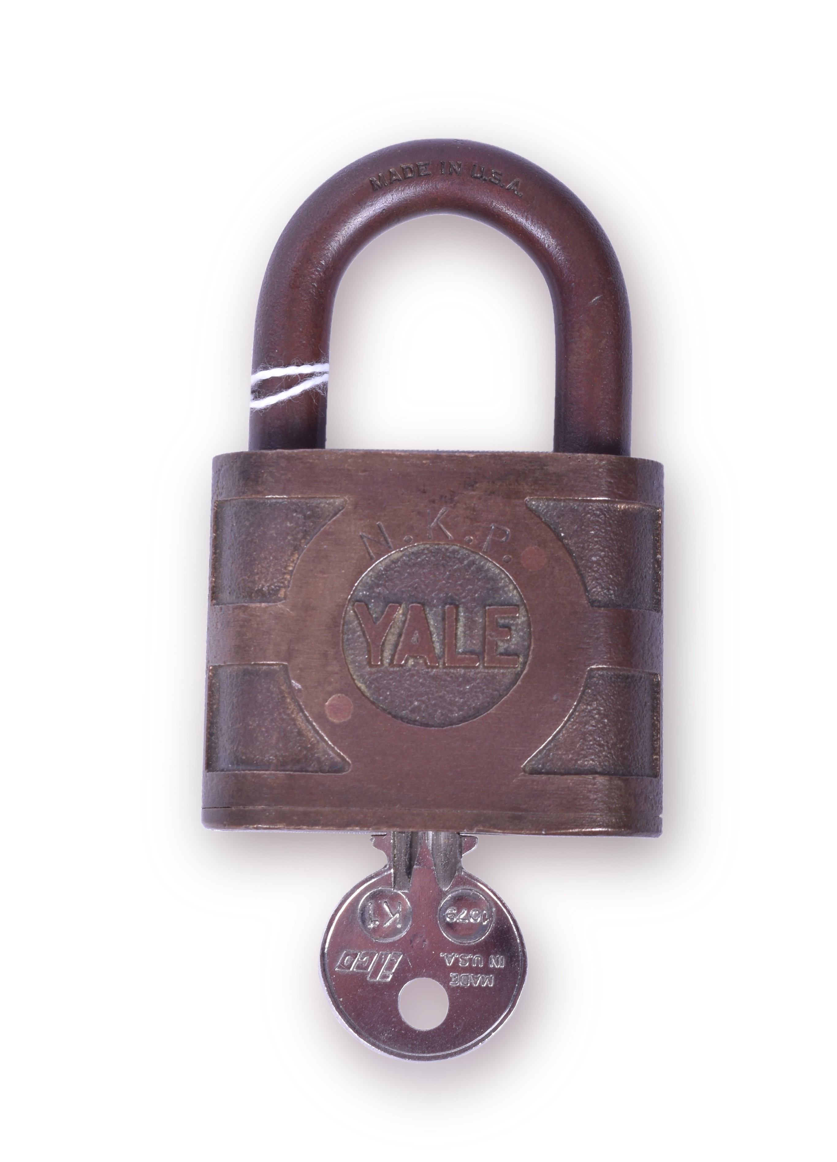 385 - Yale Nickel Plate Railroad Brass Railroad Lock. thumbnail