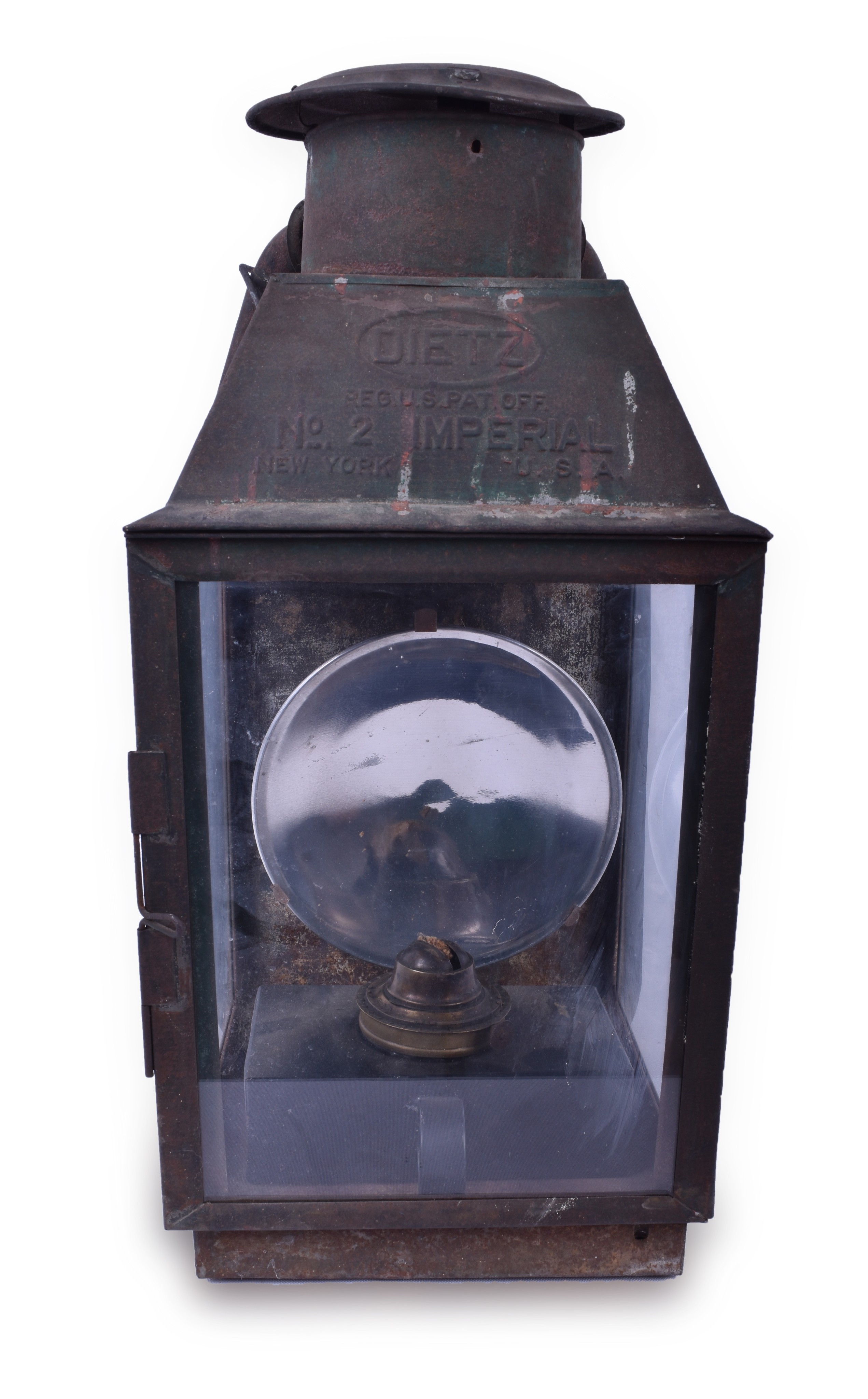 394 - Dietz No. 2 Sheet Iron Imperial Railroad Station Lamp w/ Reflector thumbnail