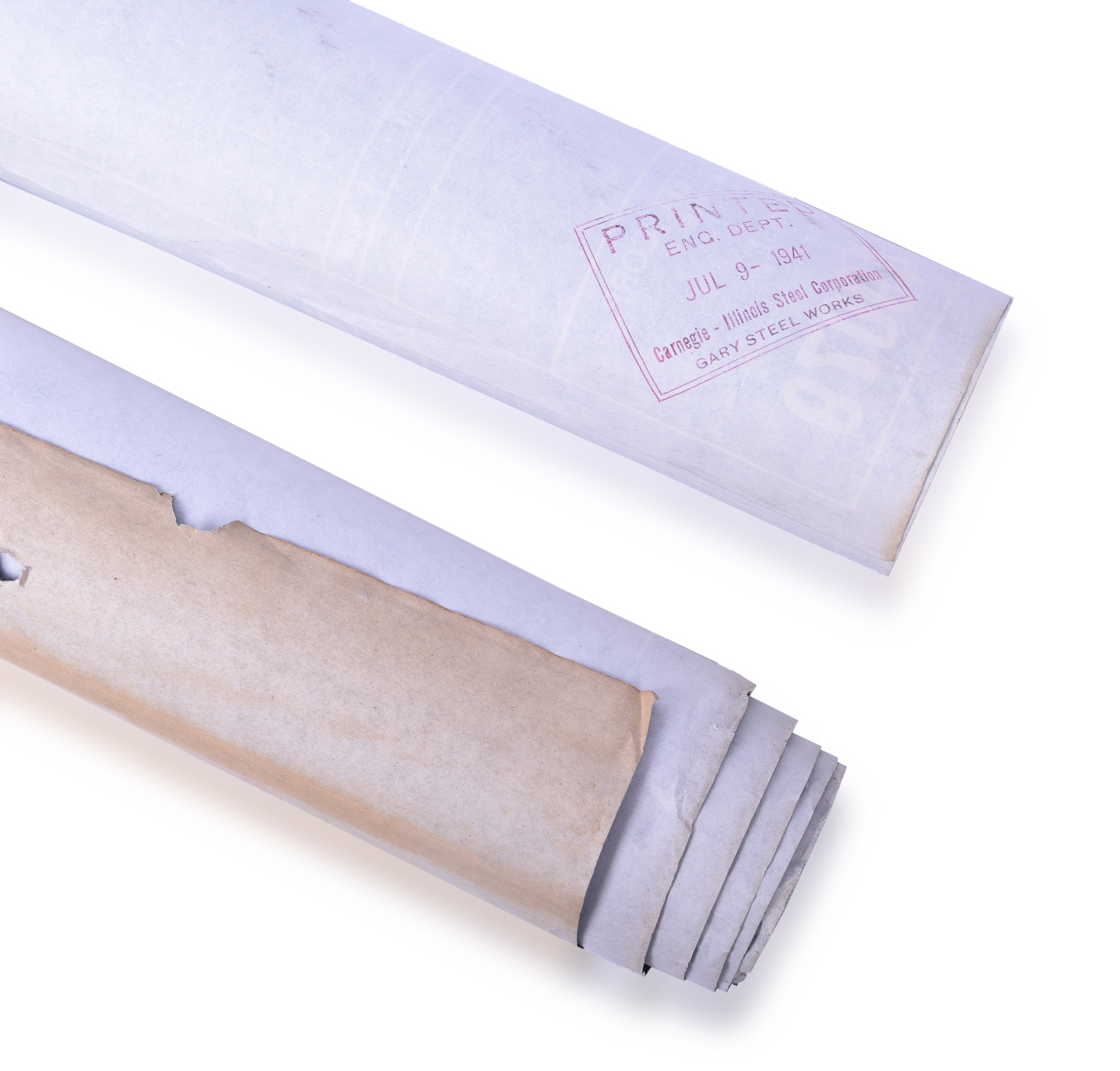 407 - Carnegie-Illinois Steel Corp. / USS Plymouth Locomotive Bell and Reverser Blue Prints From 1941 thumbnail