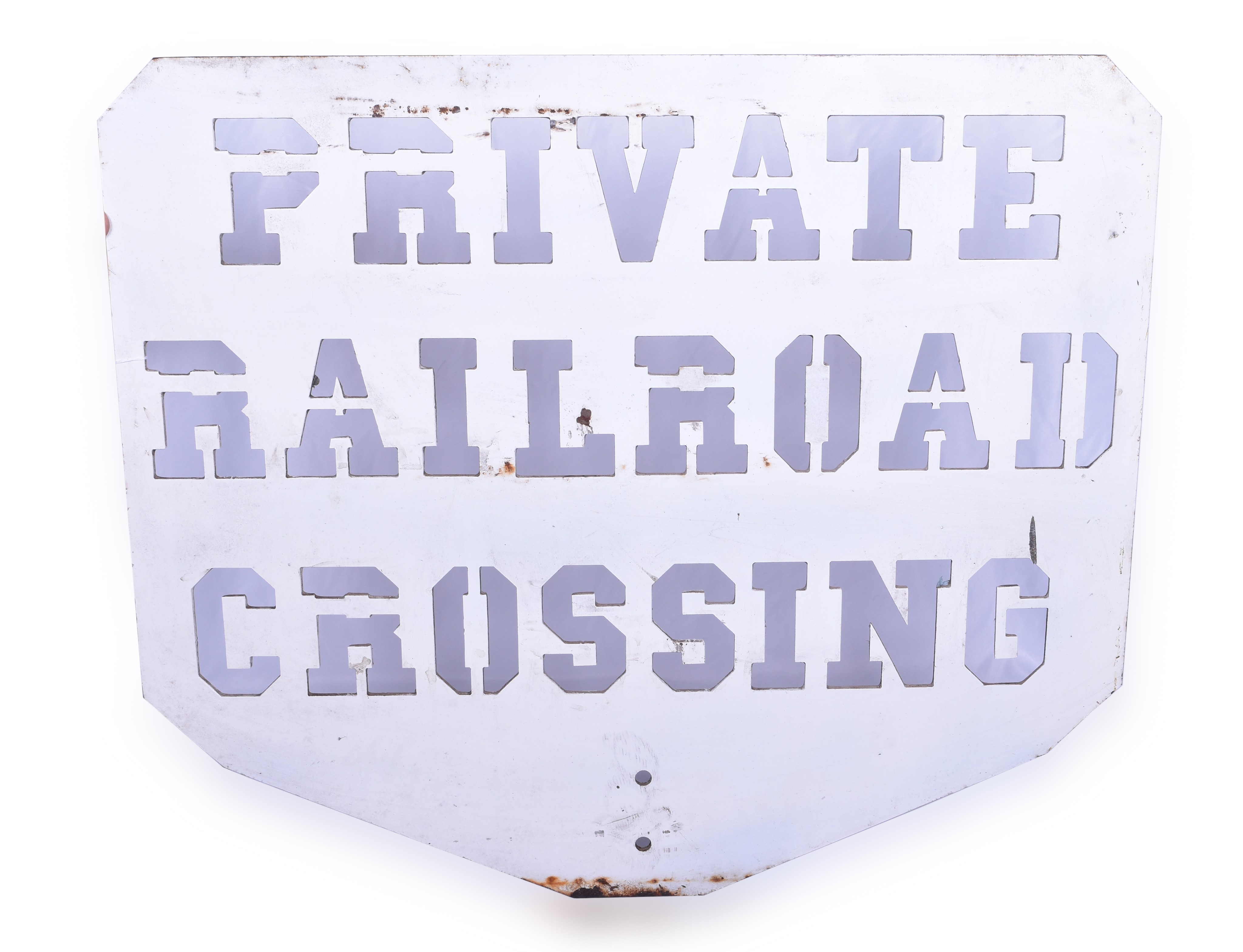 448 - Steel Private Railroad Crossing Sign thumbnail