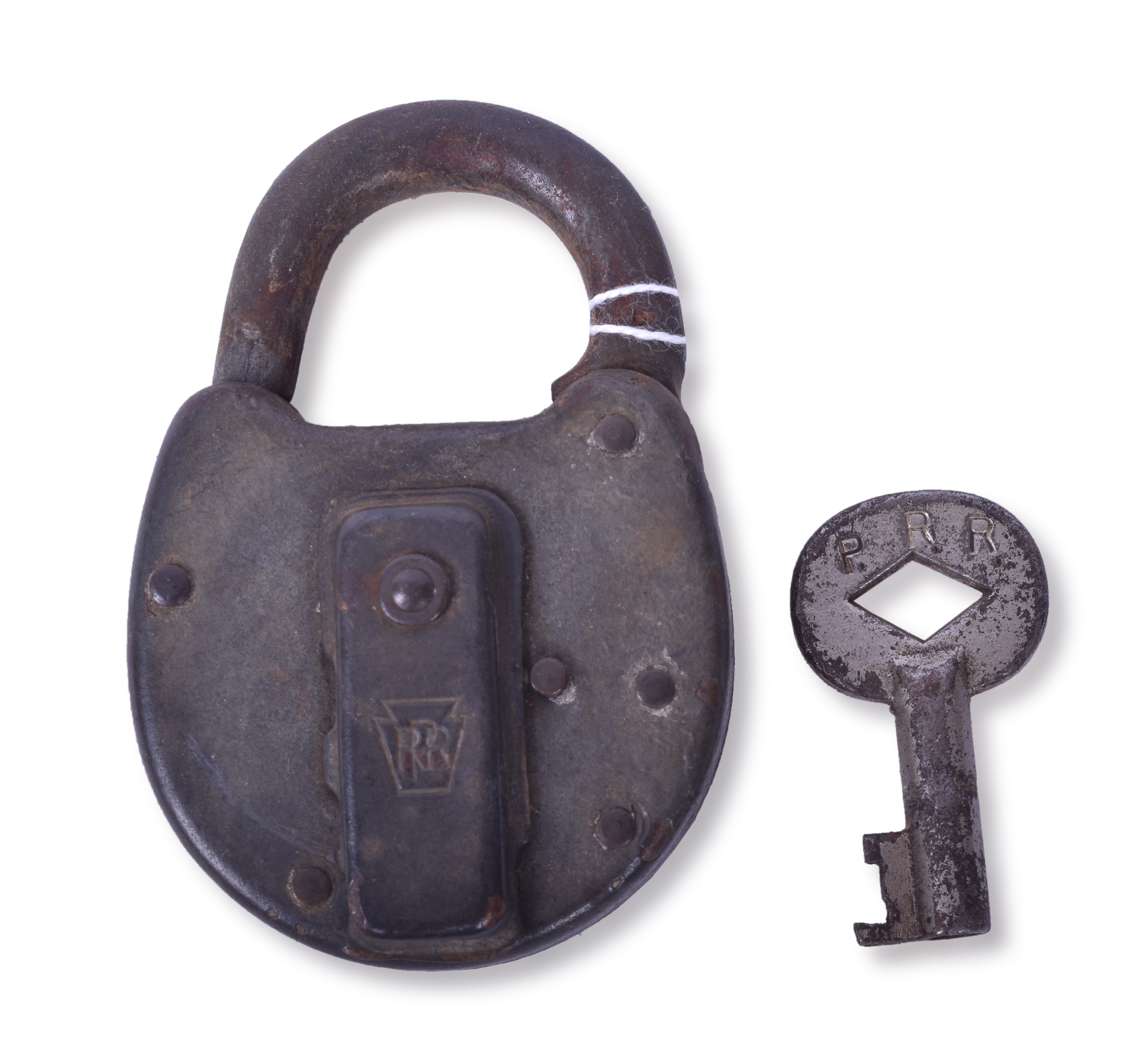 459 - Pennsylvania Railroad Signal Department Lock w/ Original Key thumbnail