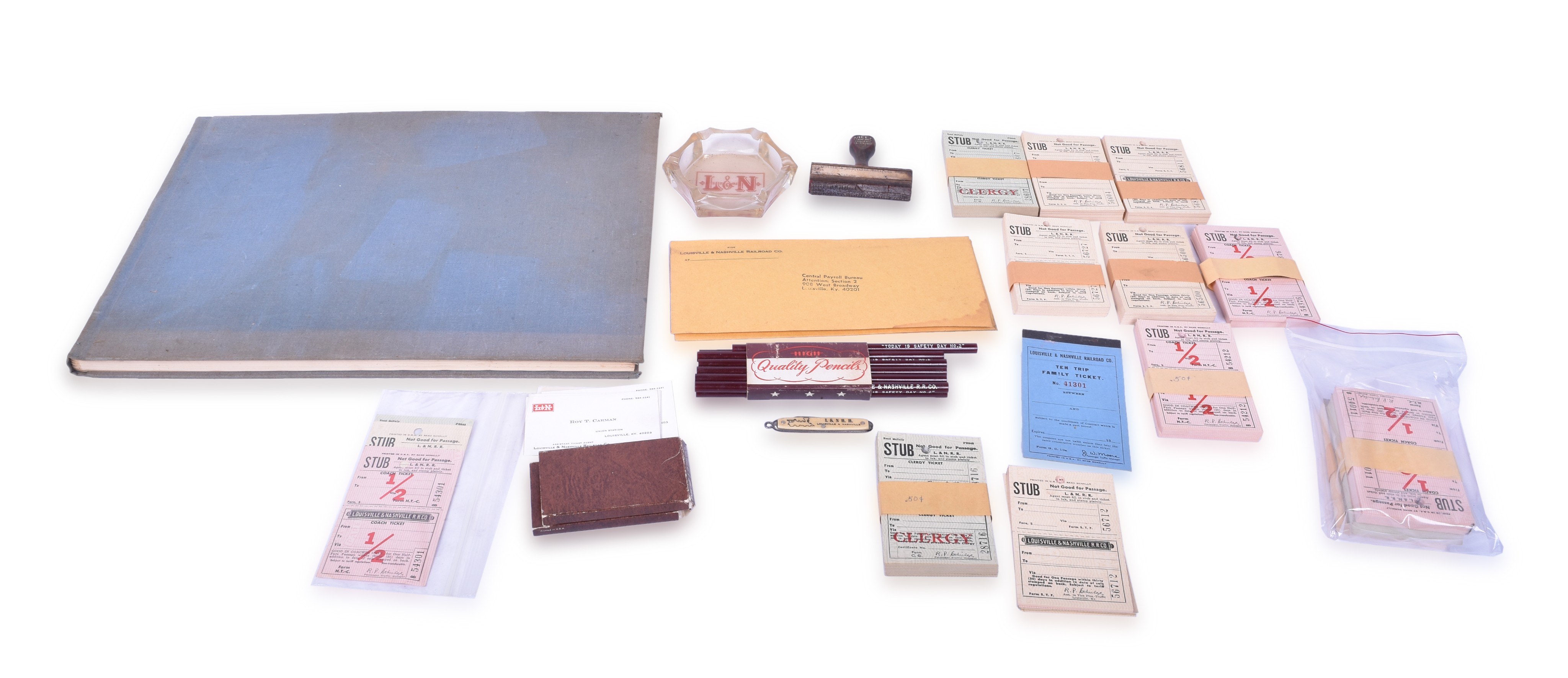 461 - Louisville and Nashville Railroad Station Agent Paper Lot thumbnail