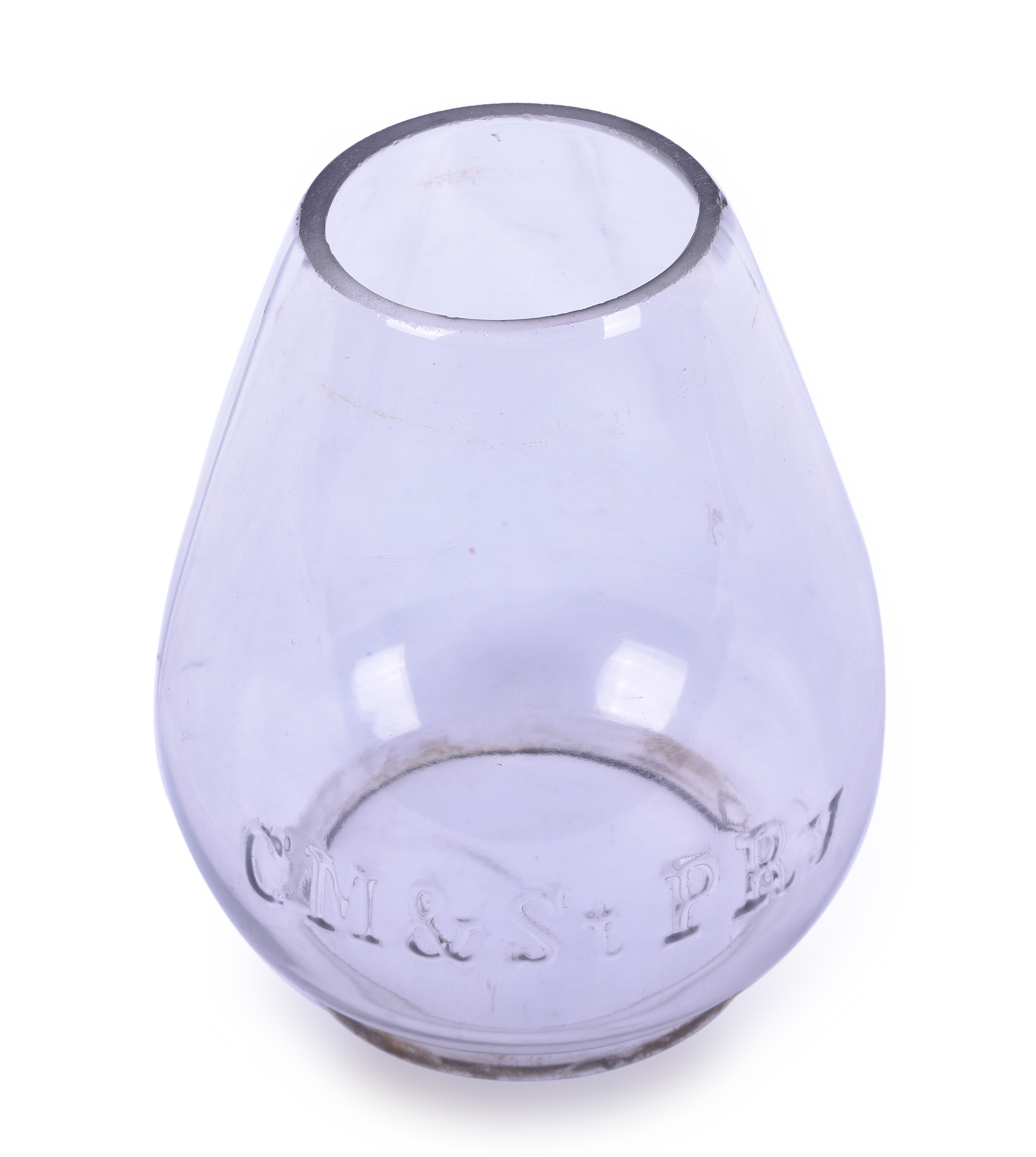 462B - Milwaukee Road / Chicago, Milwaukee, St. Paul and Pacific Clear Lantern Globe thumbnail