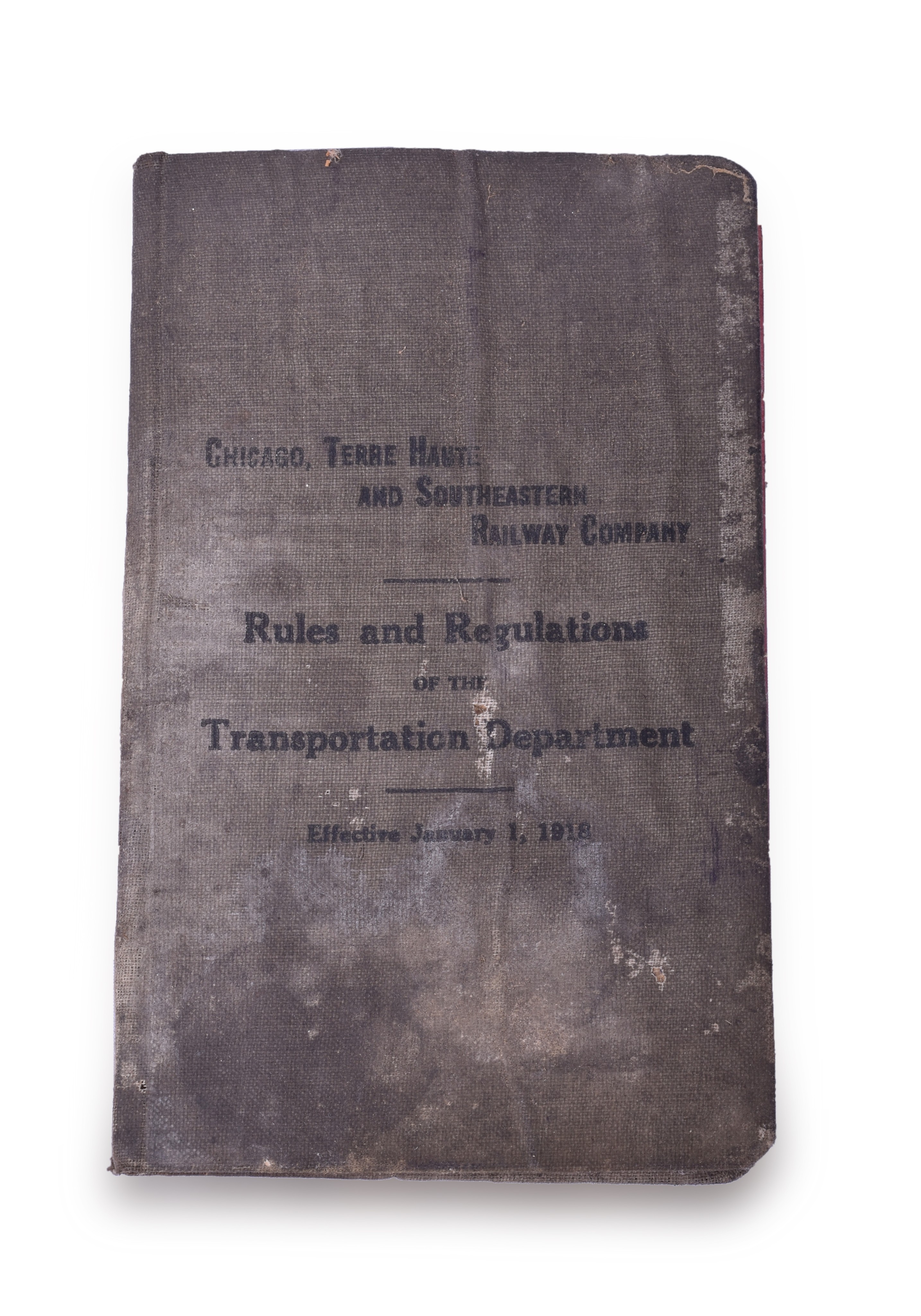 462 - Chicago, Terre Haute and Southeastern Railroad 1918 Rule Book thumbnail