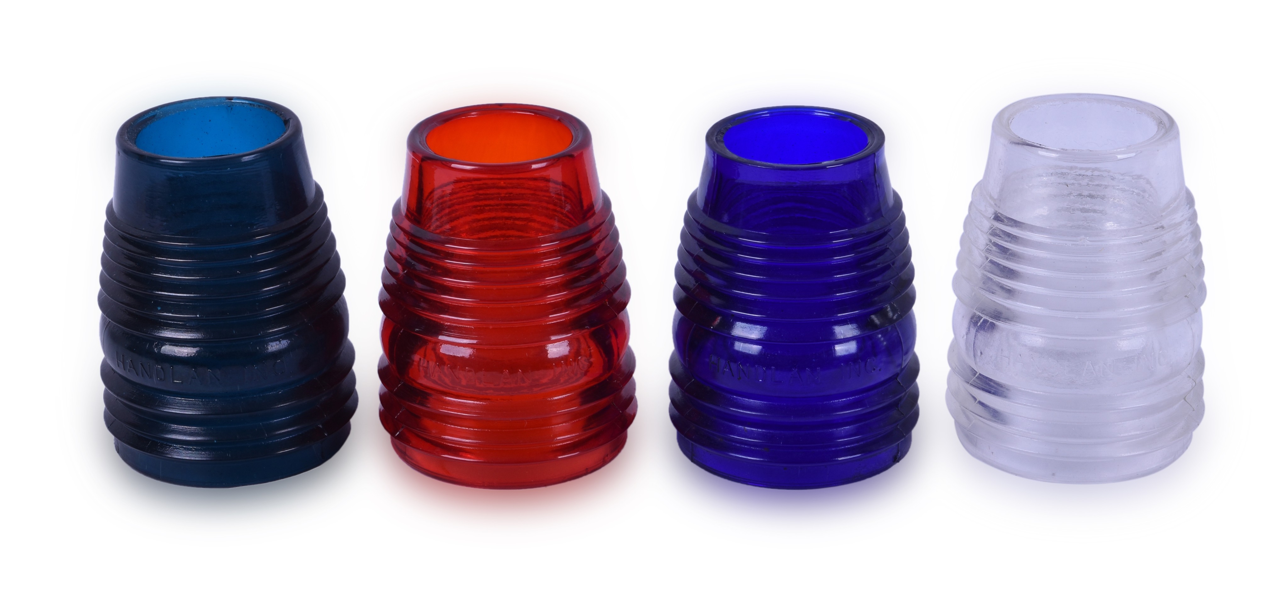 466 - Group of Four Handlan Colored Globes thumbnail