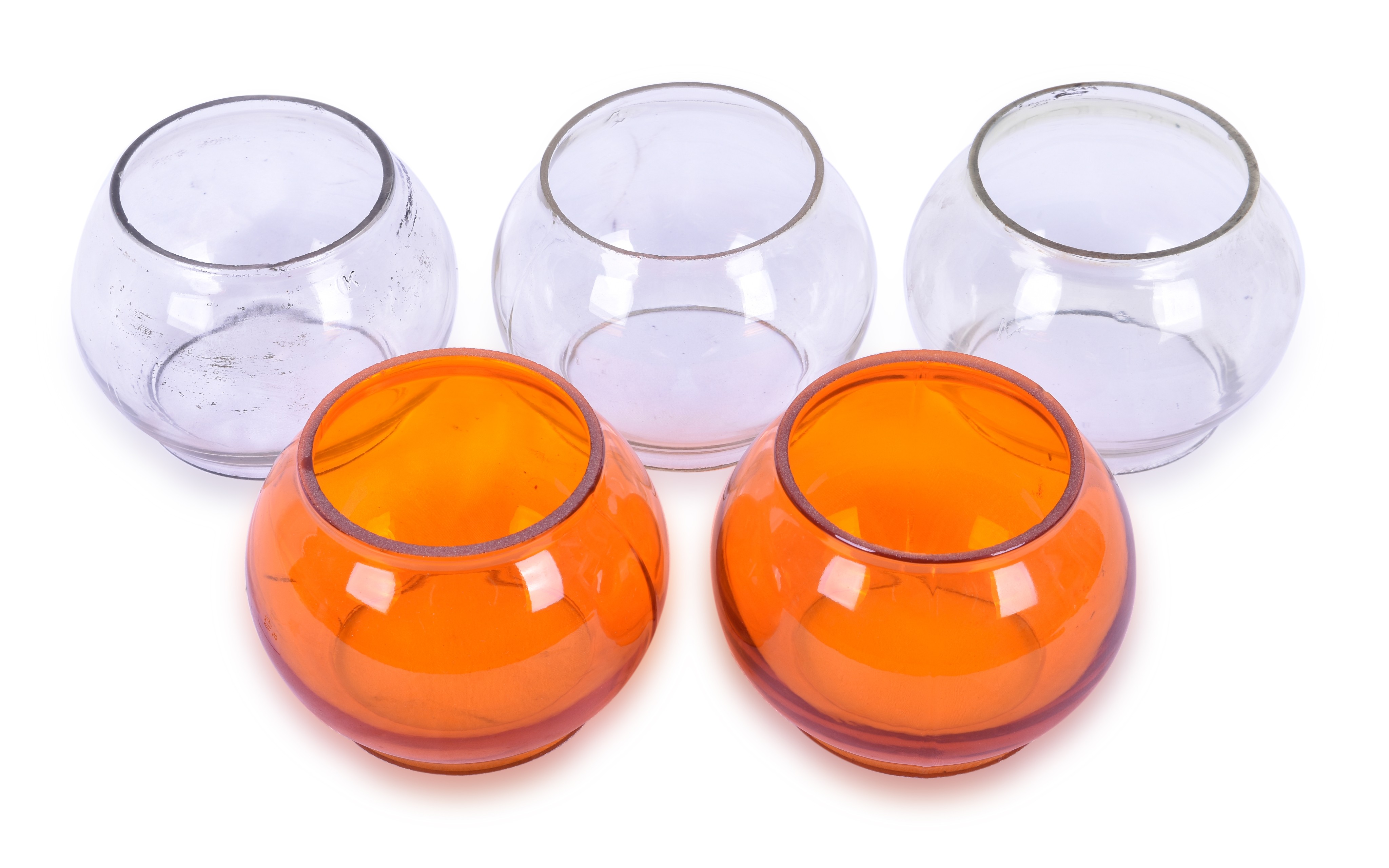 470 - Five Railroad Lantern Short Globes - Kopp, Adlake, Unmarked - Clear and Amber thumbnail