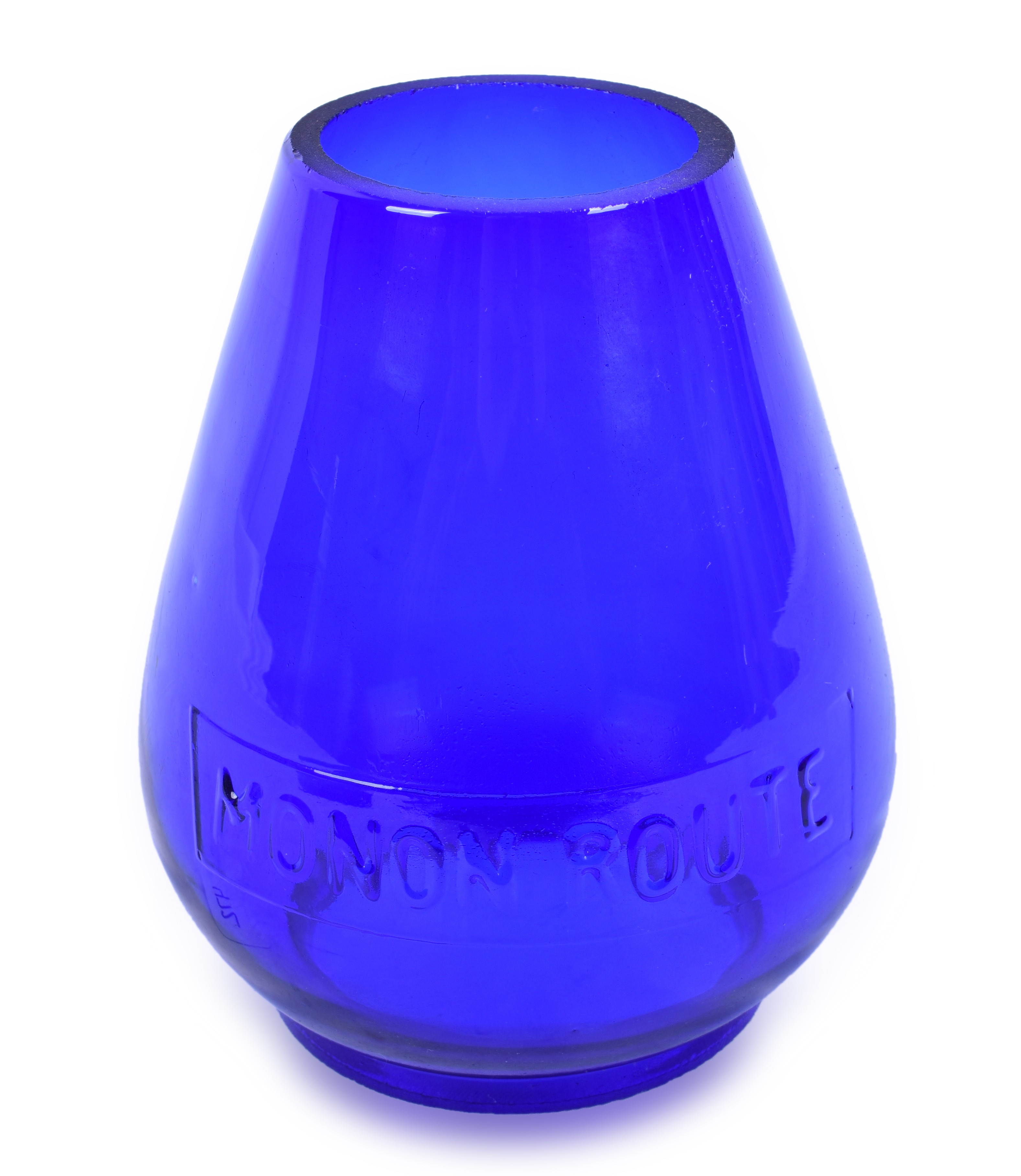 472 - Reproduction Monon Route Blue Railroad Lantern Globe thumbnail