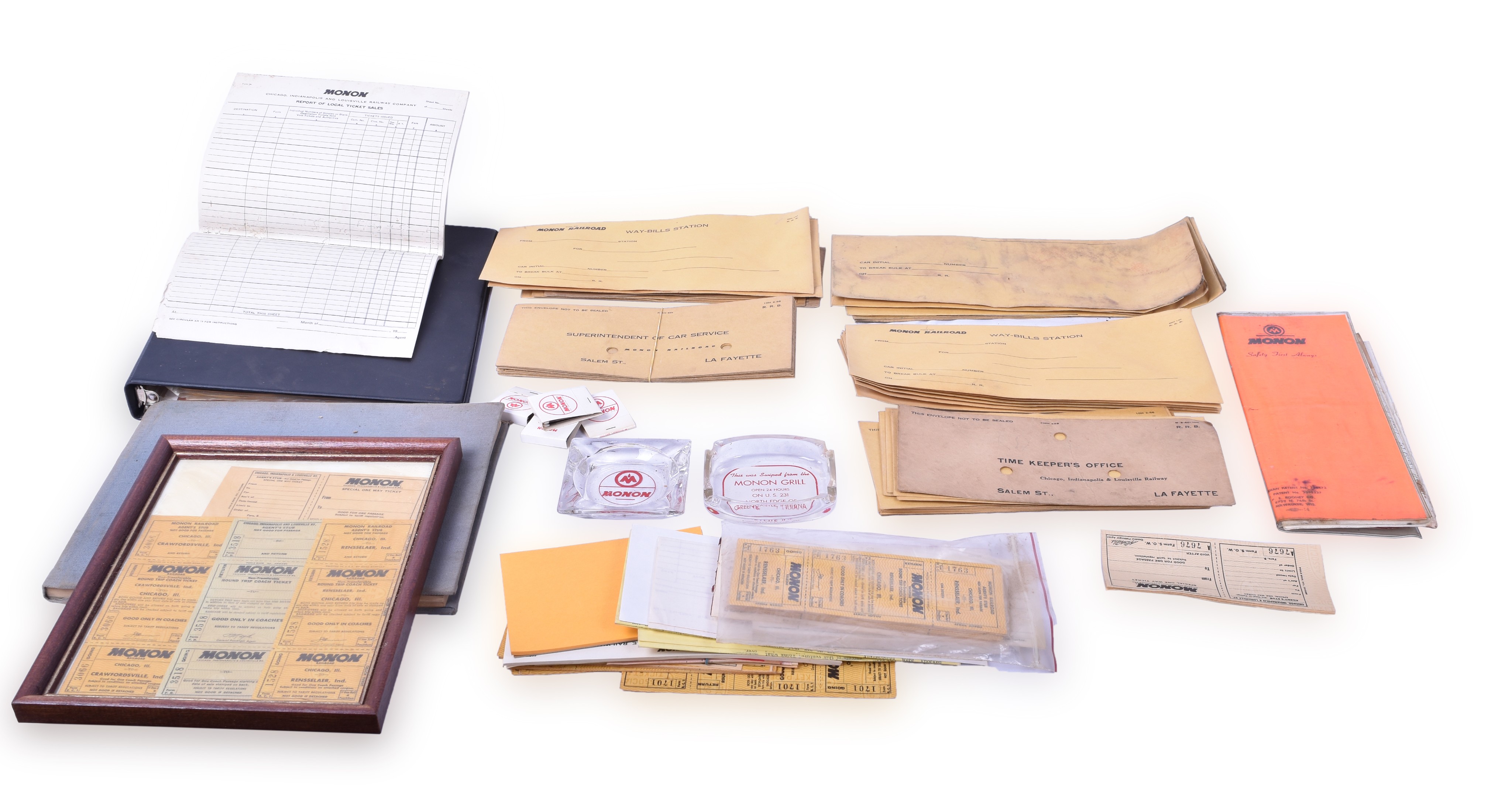 477 - Monon Railroad Station Agent Paper Lot thumbnail