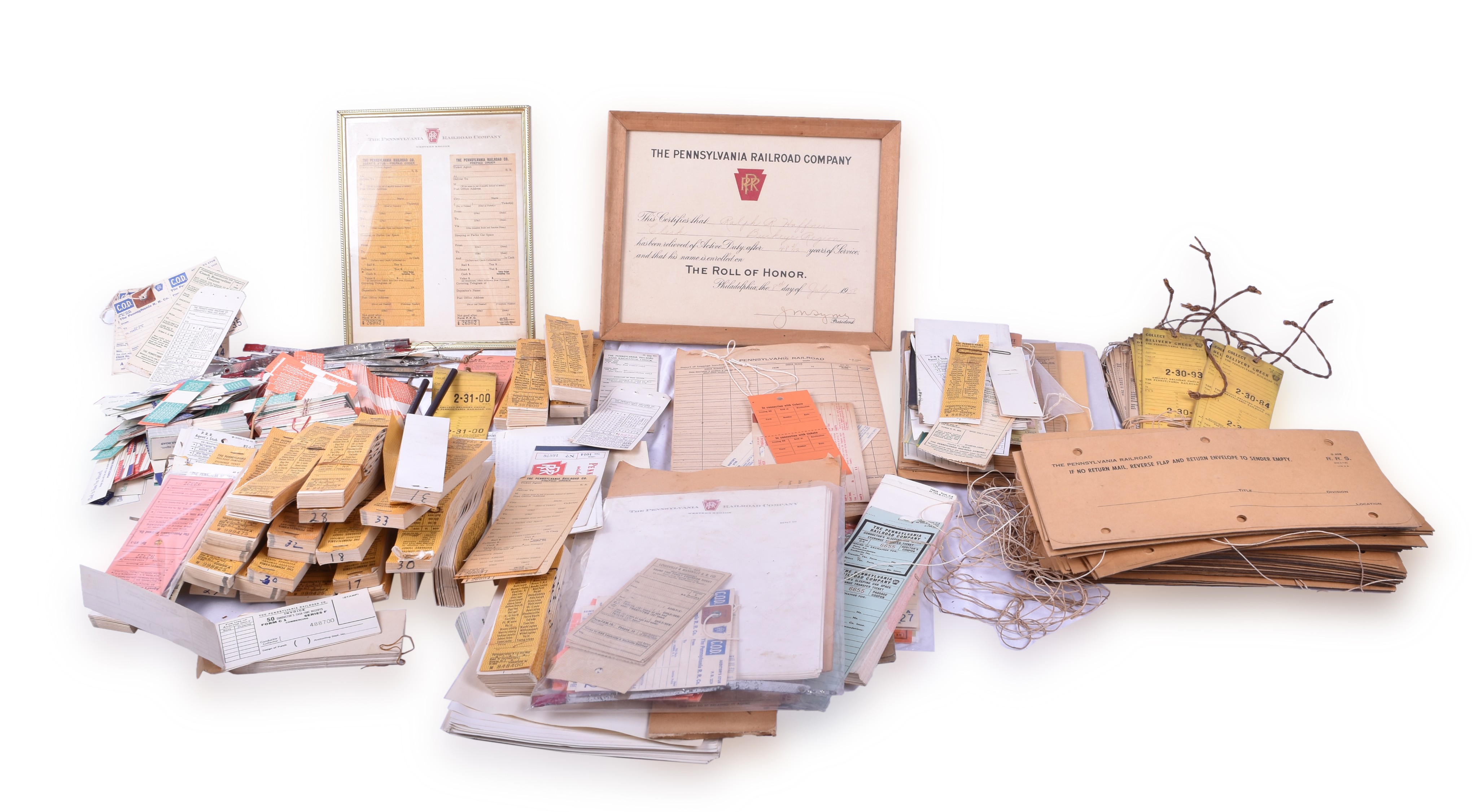 485 - Pennsylvania Railroad Station Agent Paper Lot - Hundred Plus Items thumbnail