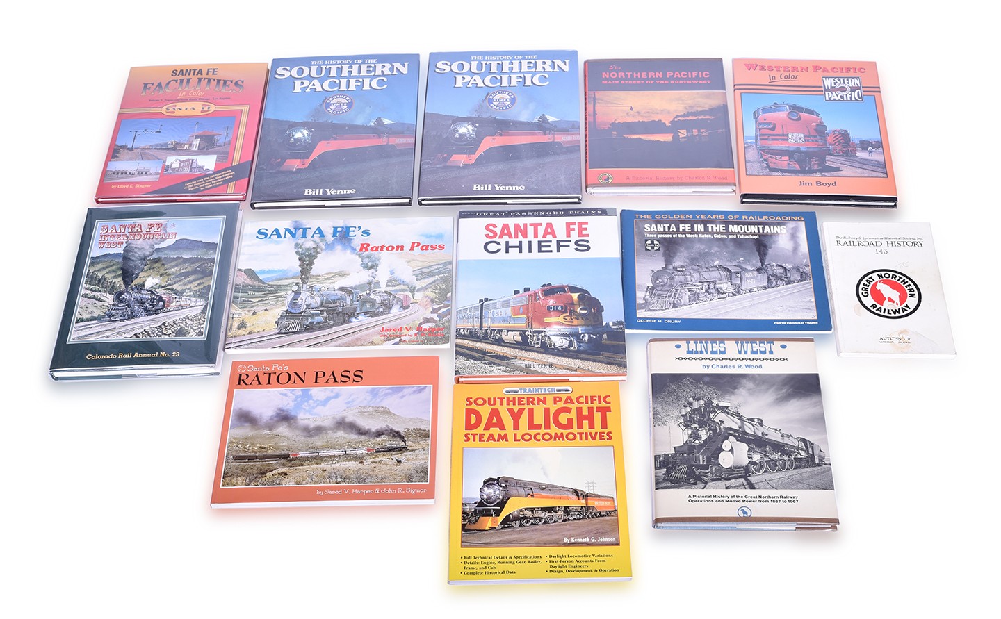 494 - Thirteen Books Related to Western Railroading - Great Northern, Western Pacific, Santa Fe, Southern Pacific, and Northern Pacific thumbnail