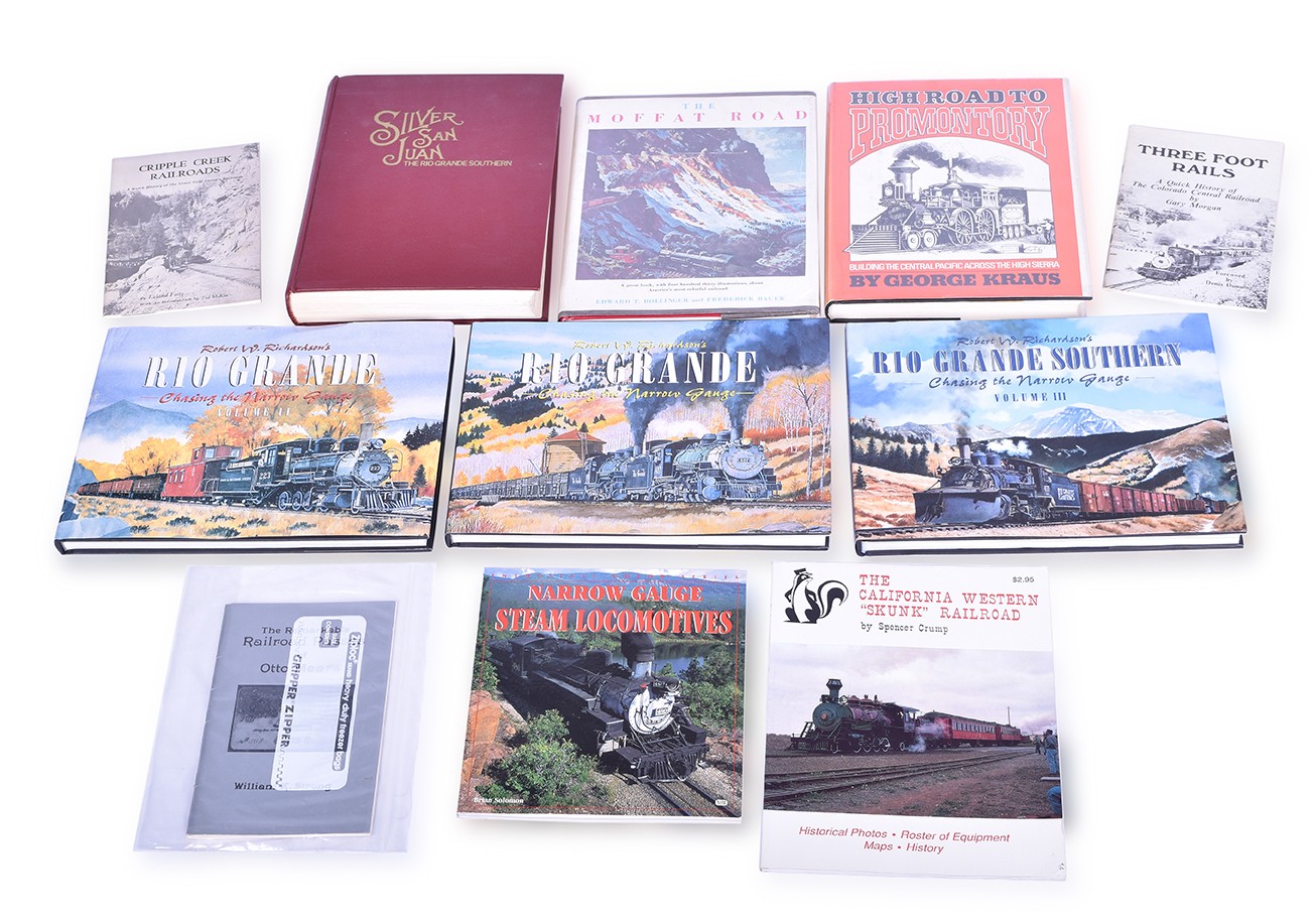499 - 11 Western Railroading Books - Rio Grande Southern, Rio Grande, Otto Mears Passes, Promontory, etc. thumbnail
